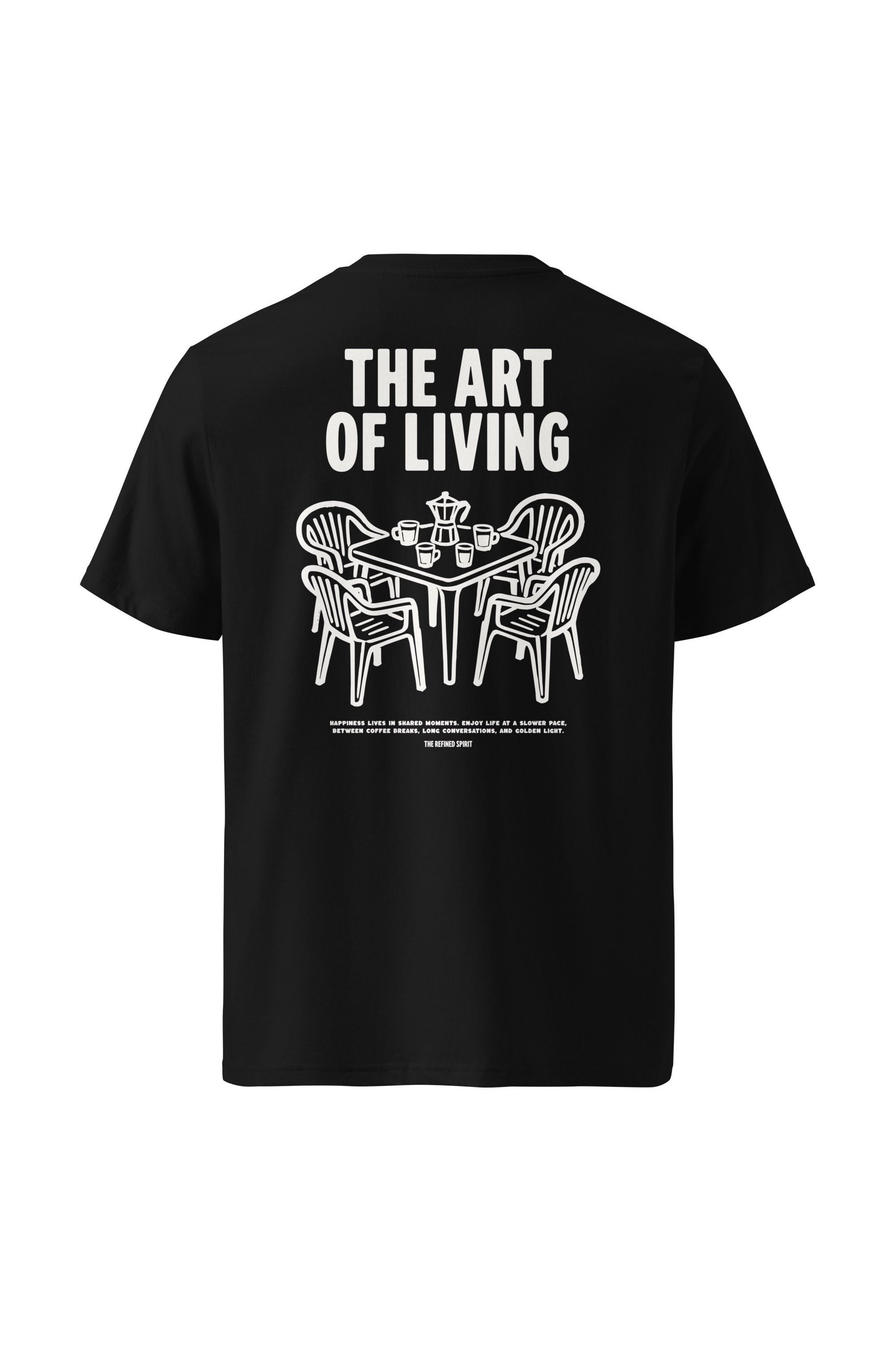 The Refined Spirit womens vegan T-Shirt Unisex The Art Of Living Black