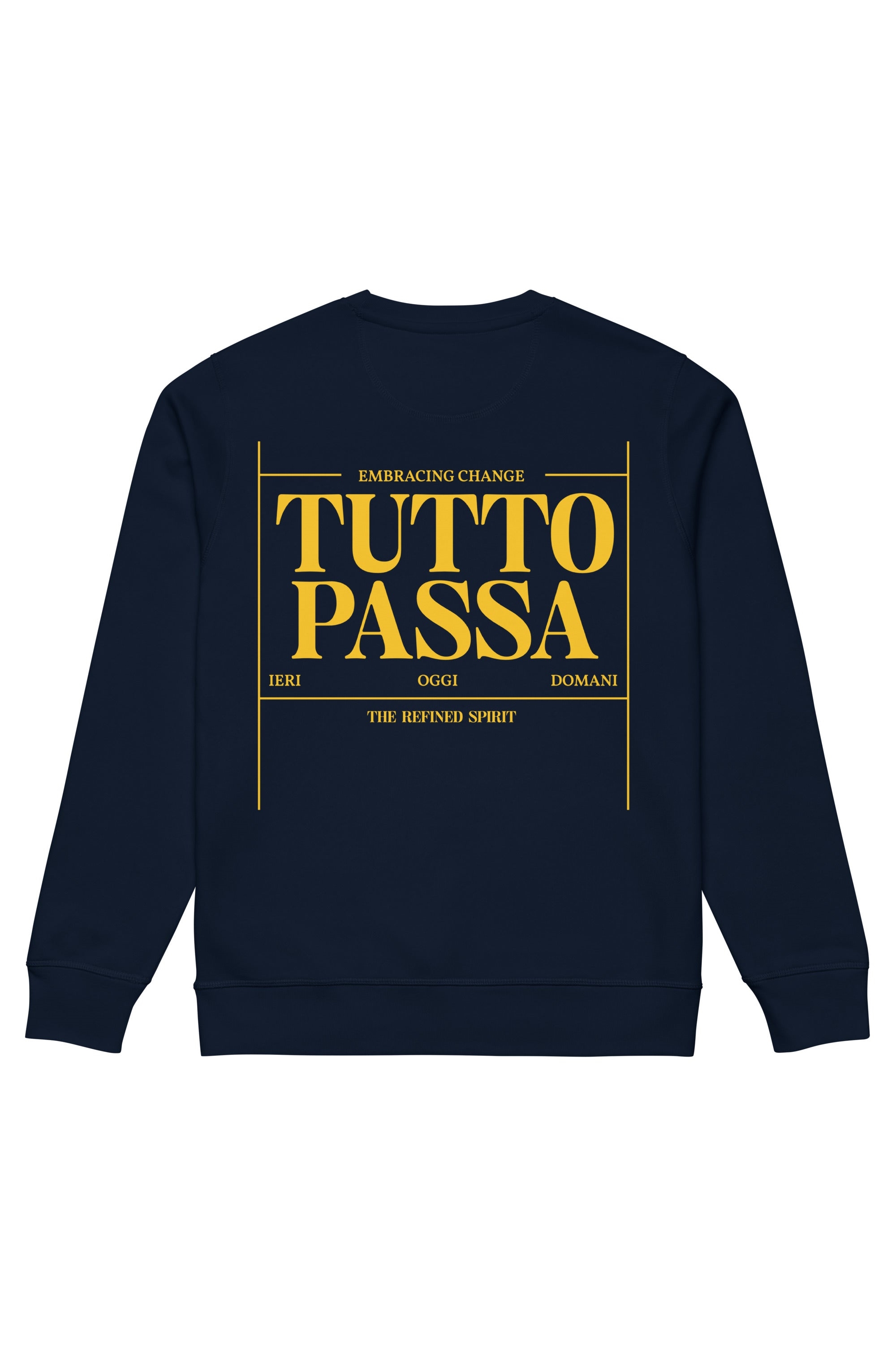 The Refined Spirit Damen vegan Sweatshirt Unisex Tutto Passa French Navy