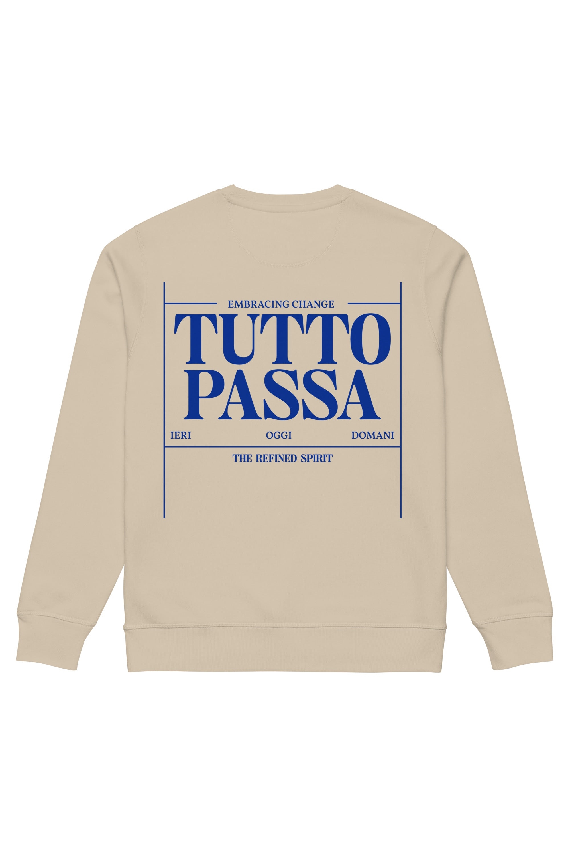 The Refined Spirit Damen vegan Sweatshirt Unisex Tutto Passa W&Atilde;&frac14;stenstaub