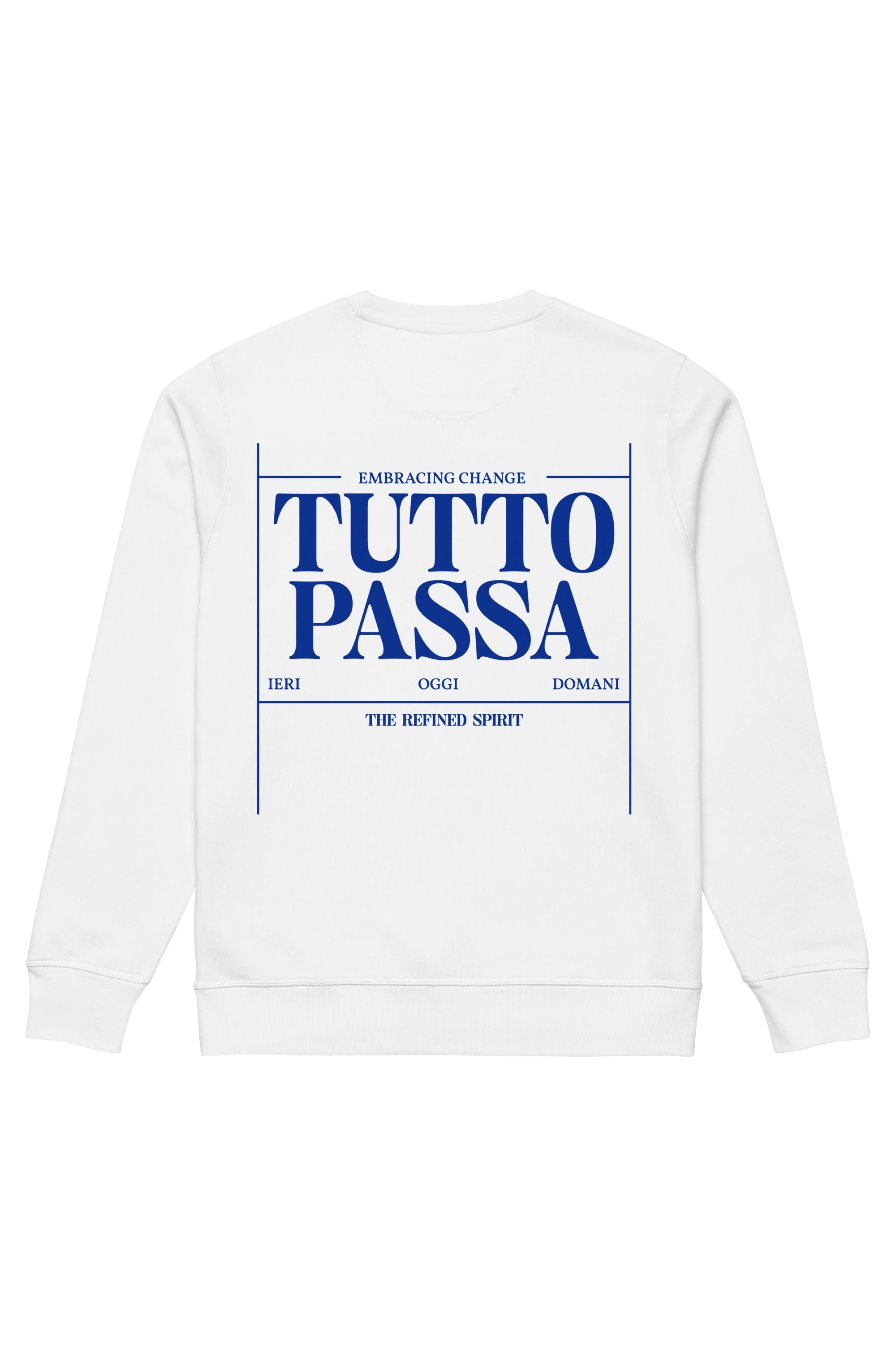 The Refined Spirit Damen vegan Sweatshirt Unisex Tutto Passa Wei&Atilde;Ÿ