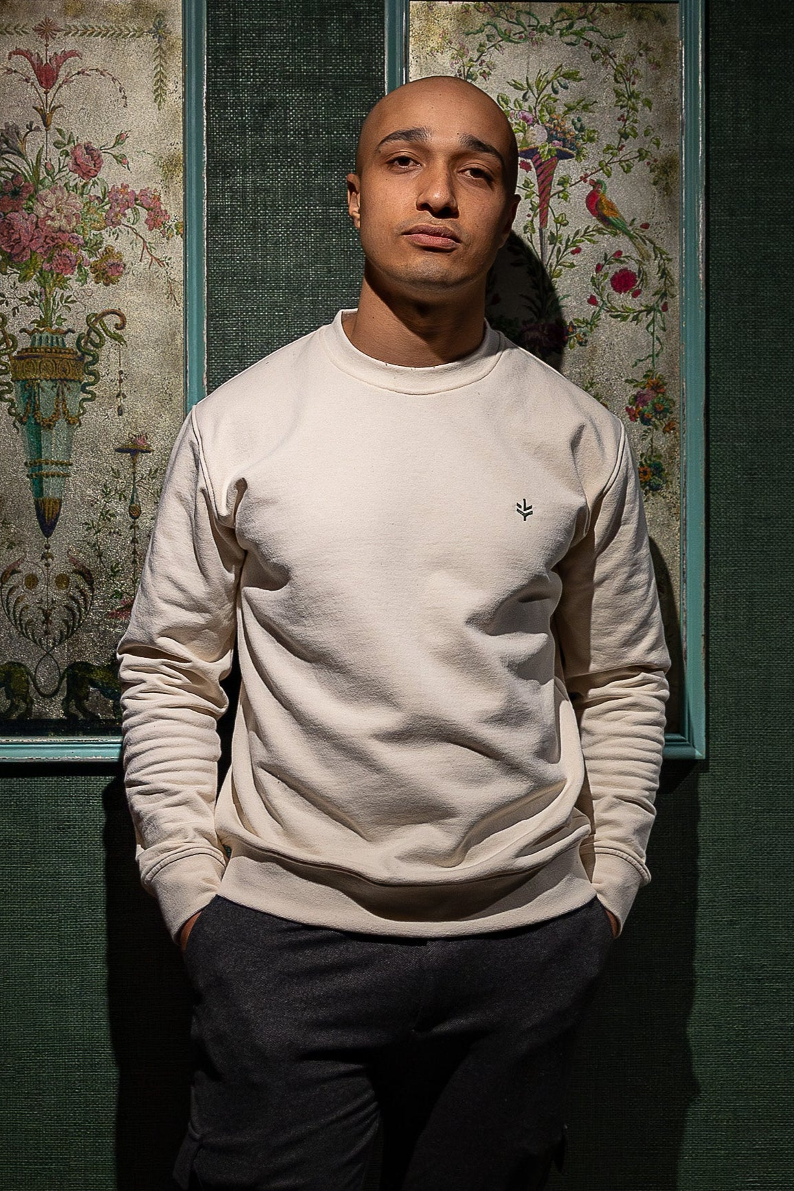 Image of Lucid Collective mannen vegan Sweatshirt Just Ecru
