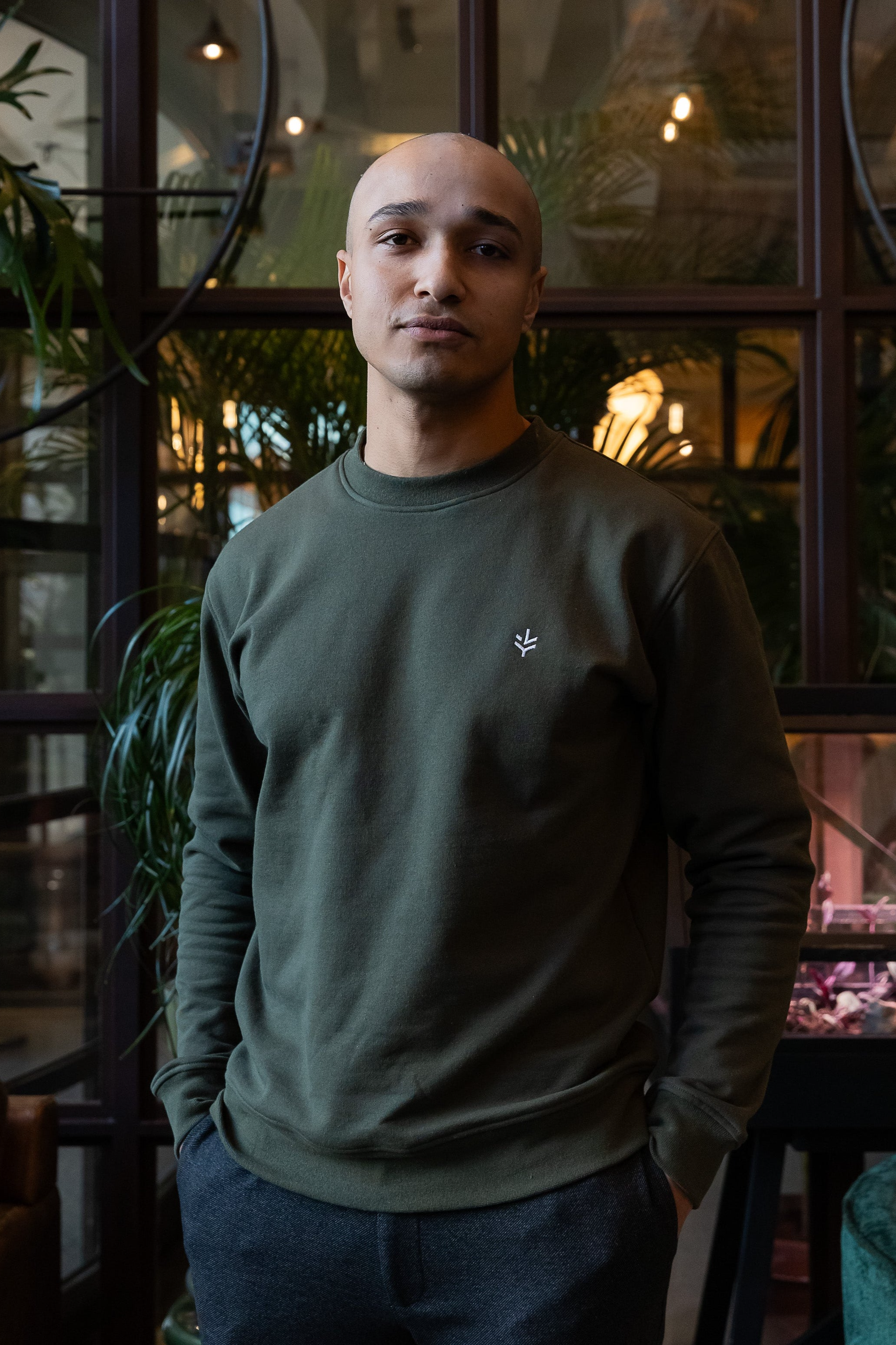 Lucid Collective Herren vegan Sweatshirt Just Jungle Gr&Atilde;&frac14;n