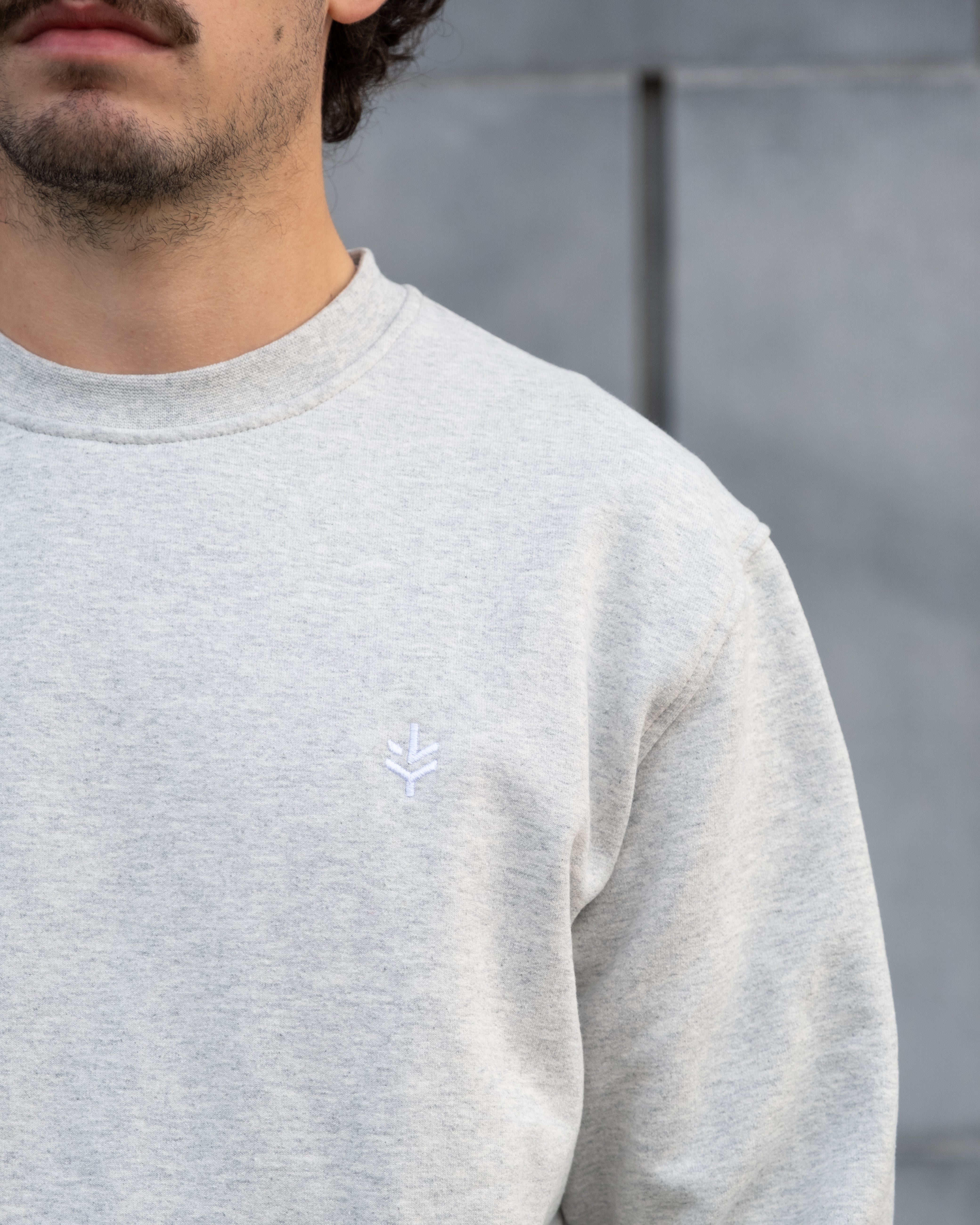 Lucid Collective men vegan Sweatshirt Just Heather Grey