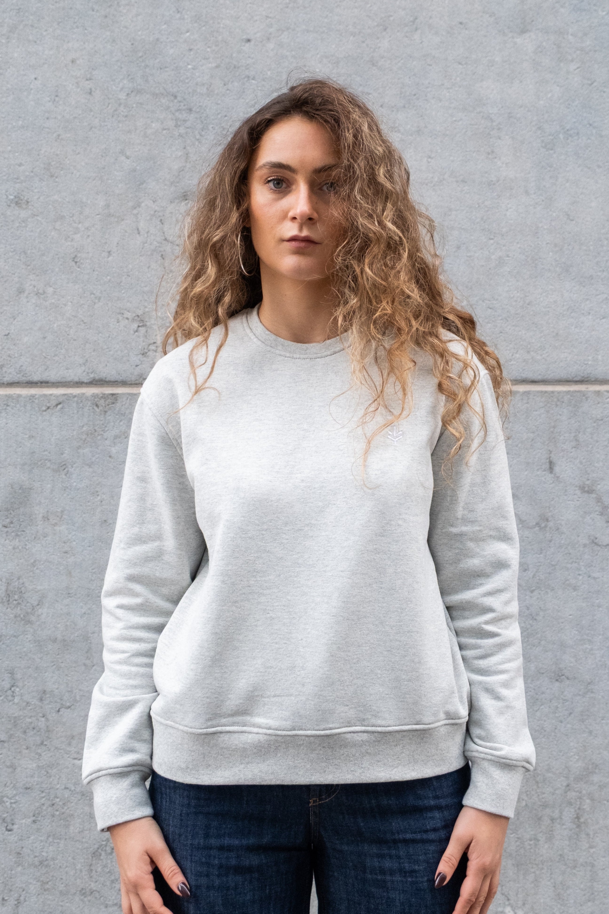 Lucid Collective Damen vegan Sweatshirt Just Heather Grey