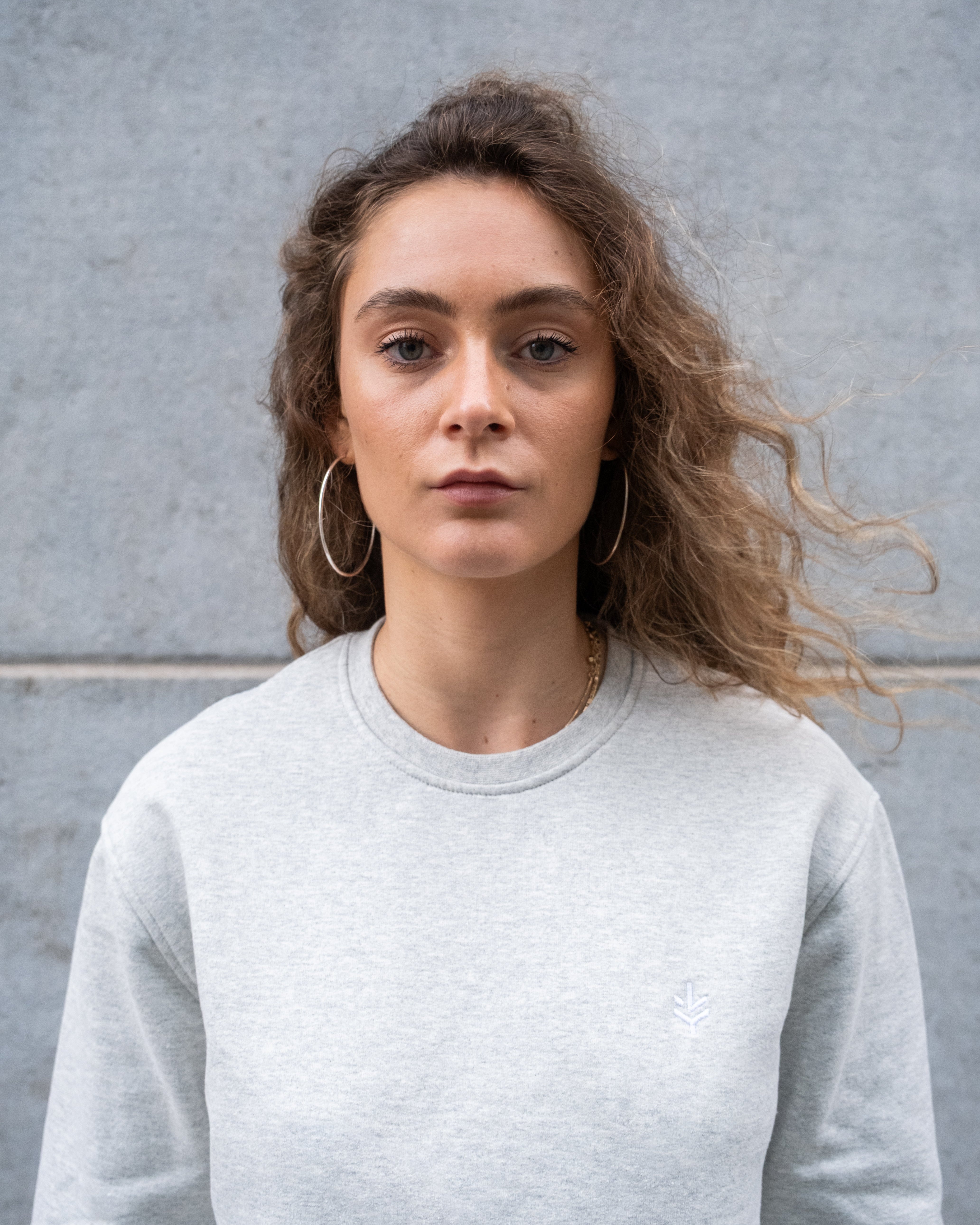 Lucid Collective womens vegan Sweatshirt Just Heather Grey