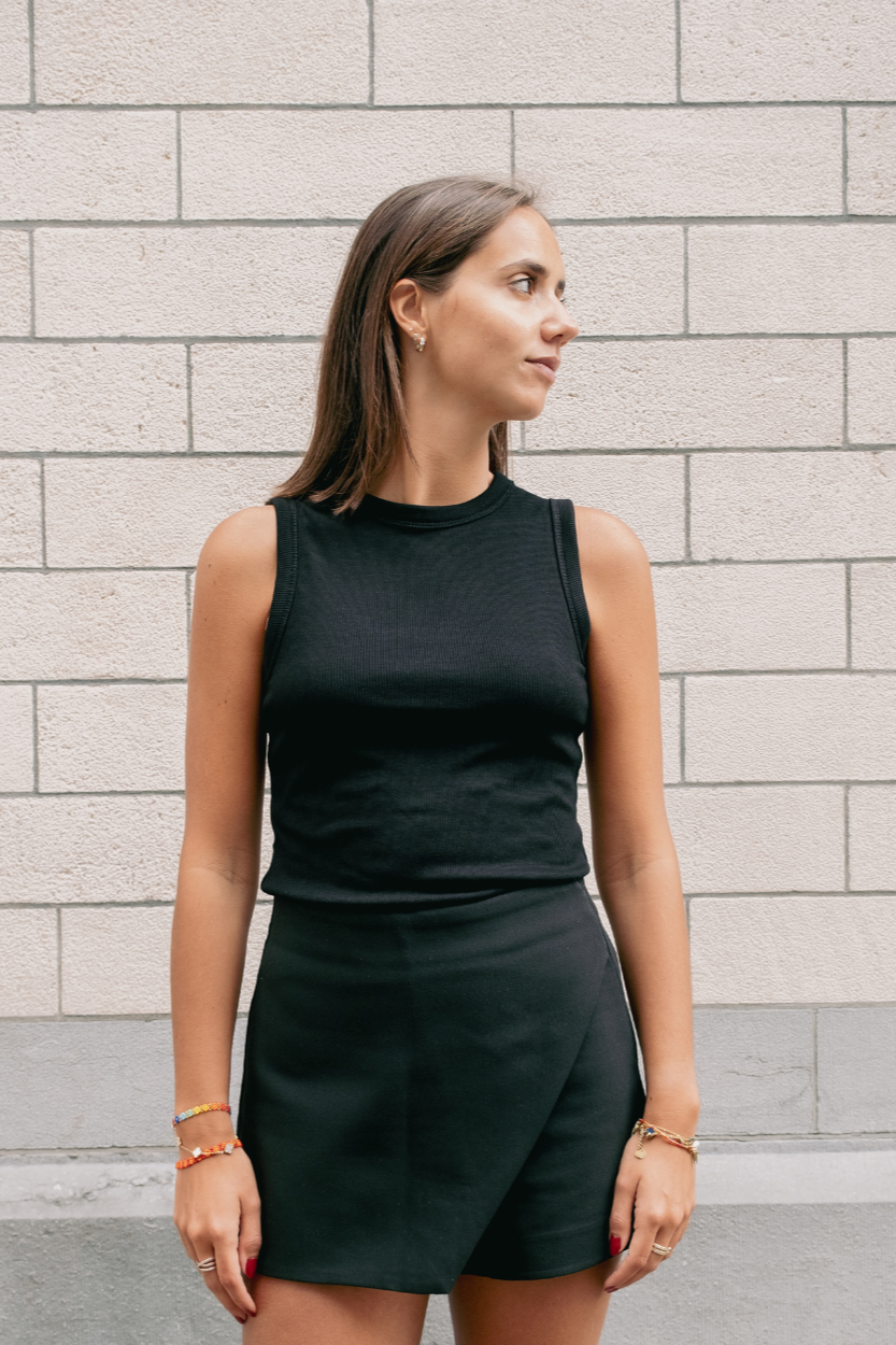Lucid Collective womens vegan Top Pulse Black