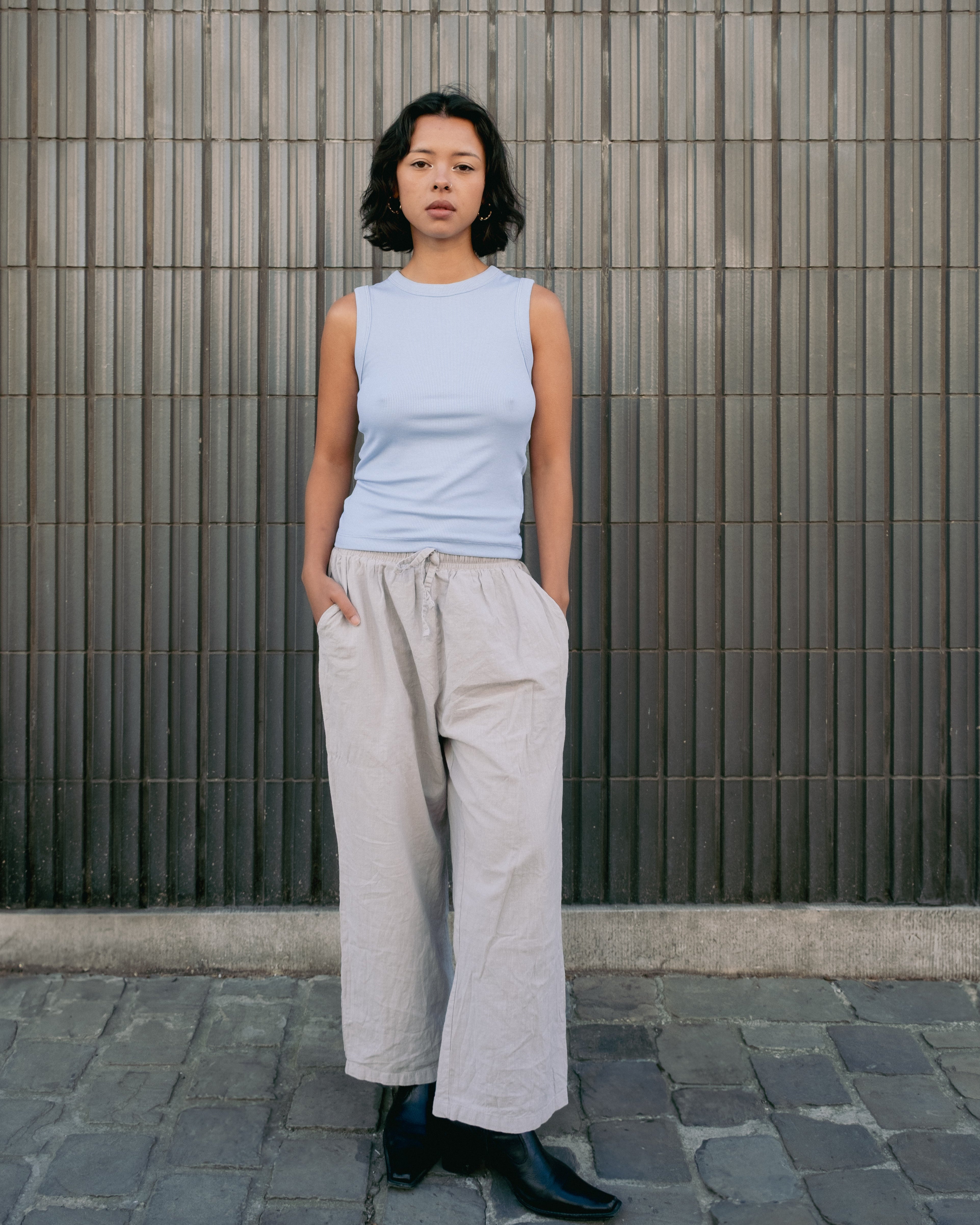 Lucid Collective womens vegan Top Pulse Baby Blue