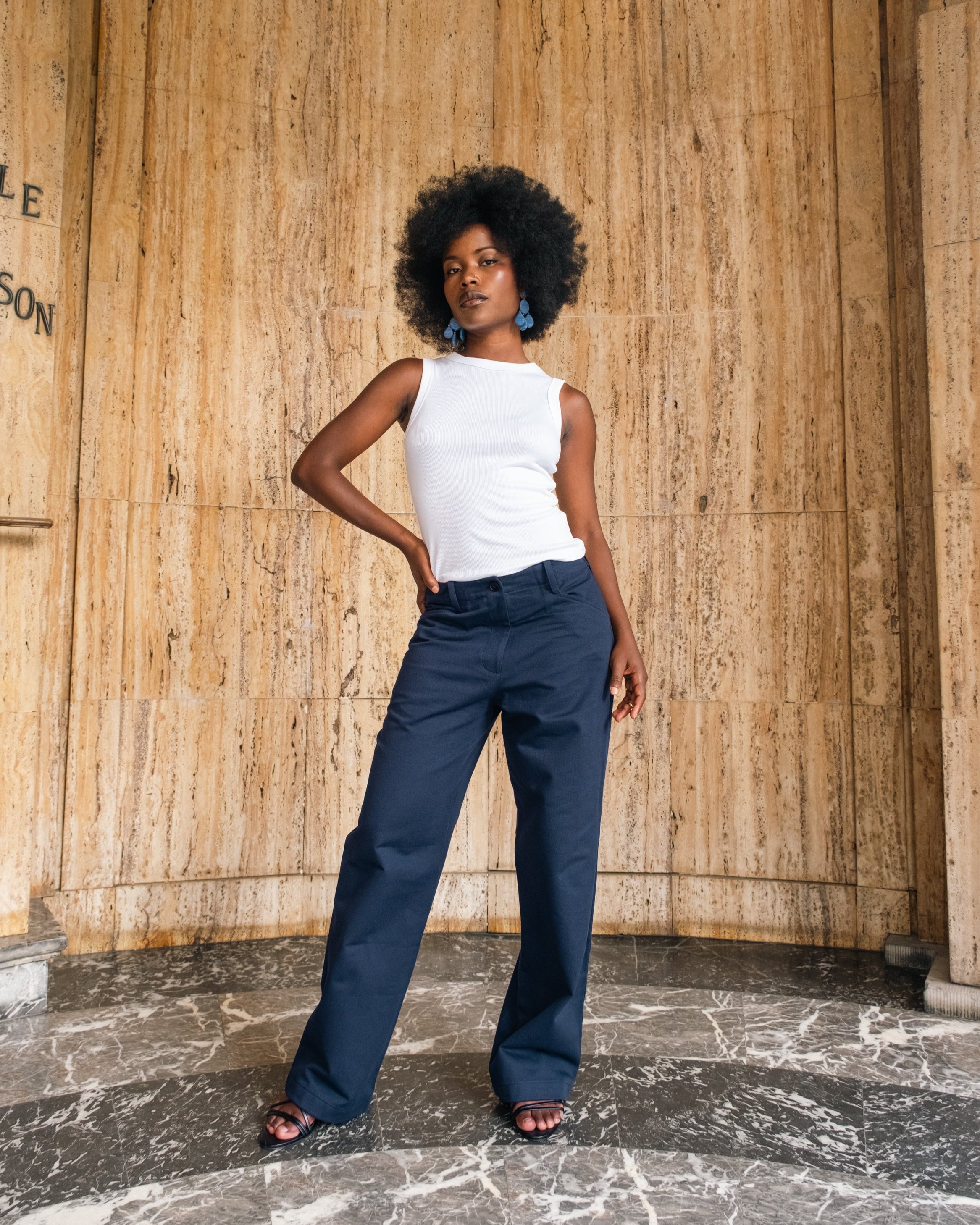 Lucid Collective womens vegan Pants Flow Navy