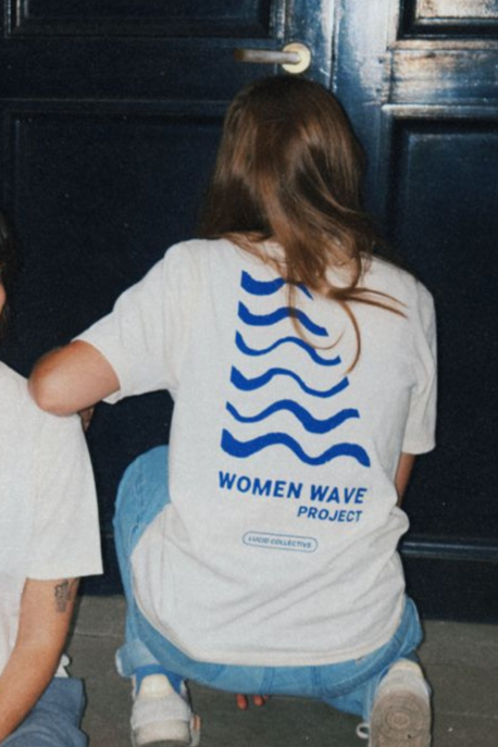 Lucid Collective Damen vegan T-Shirt Lucid X Damen Wave Project Wei&Atilde;Ÿ