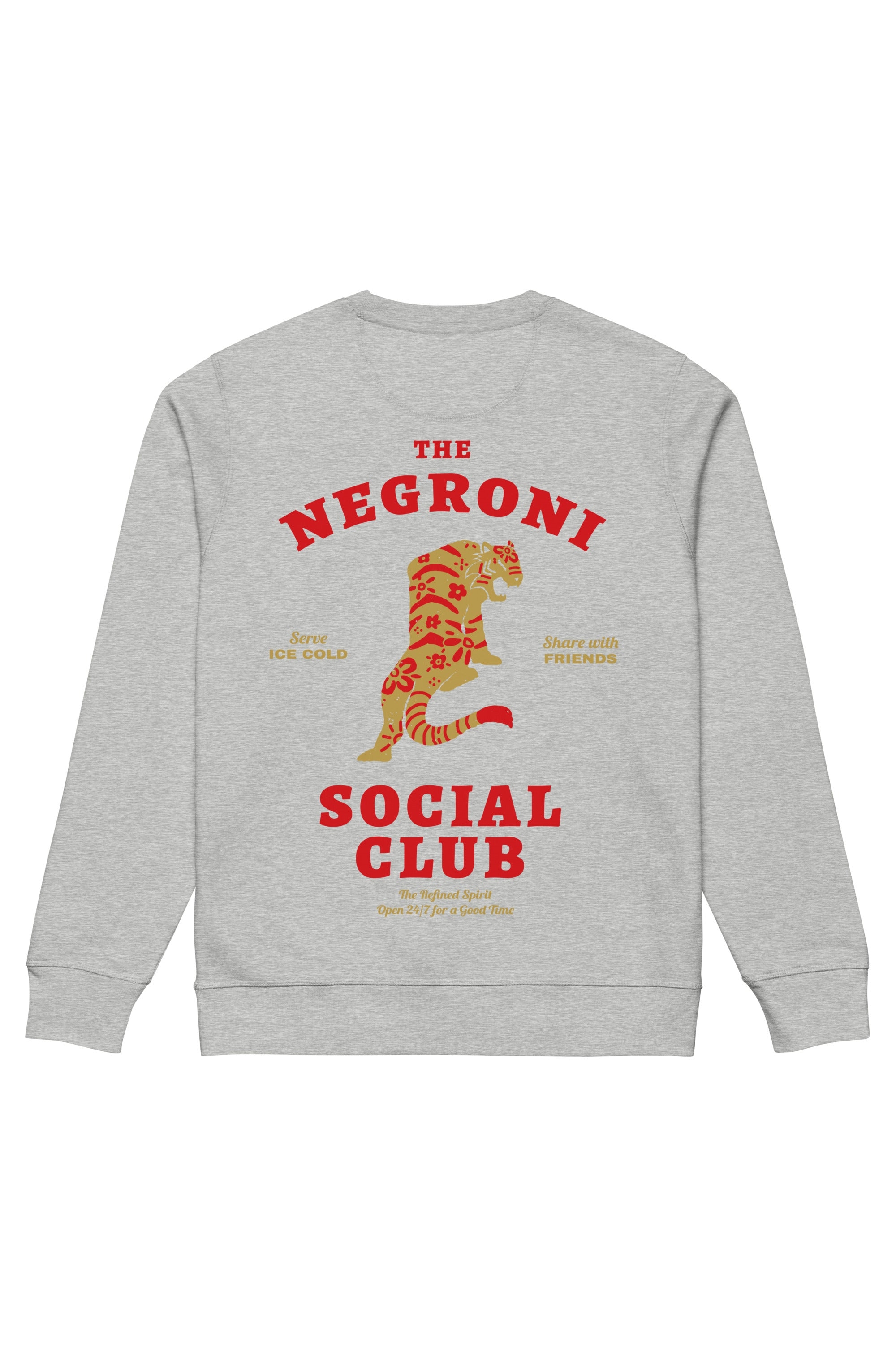 The Refined Spirit Damen vegan Sweatshirt Unisex The Negroni Social Club Heather Grey