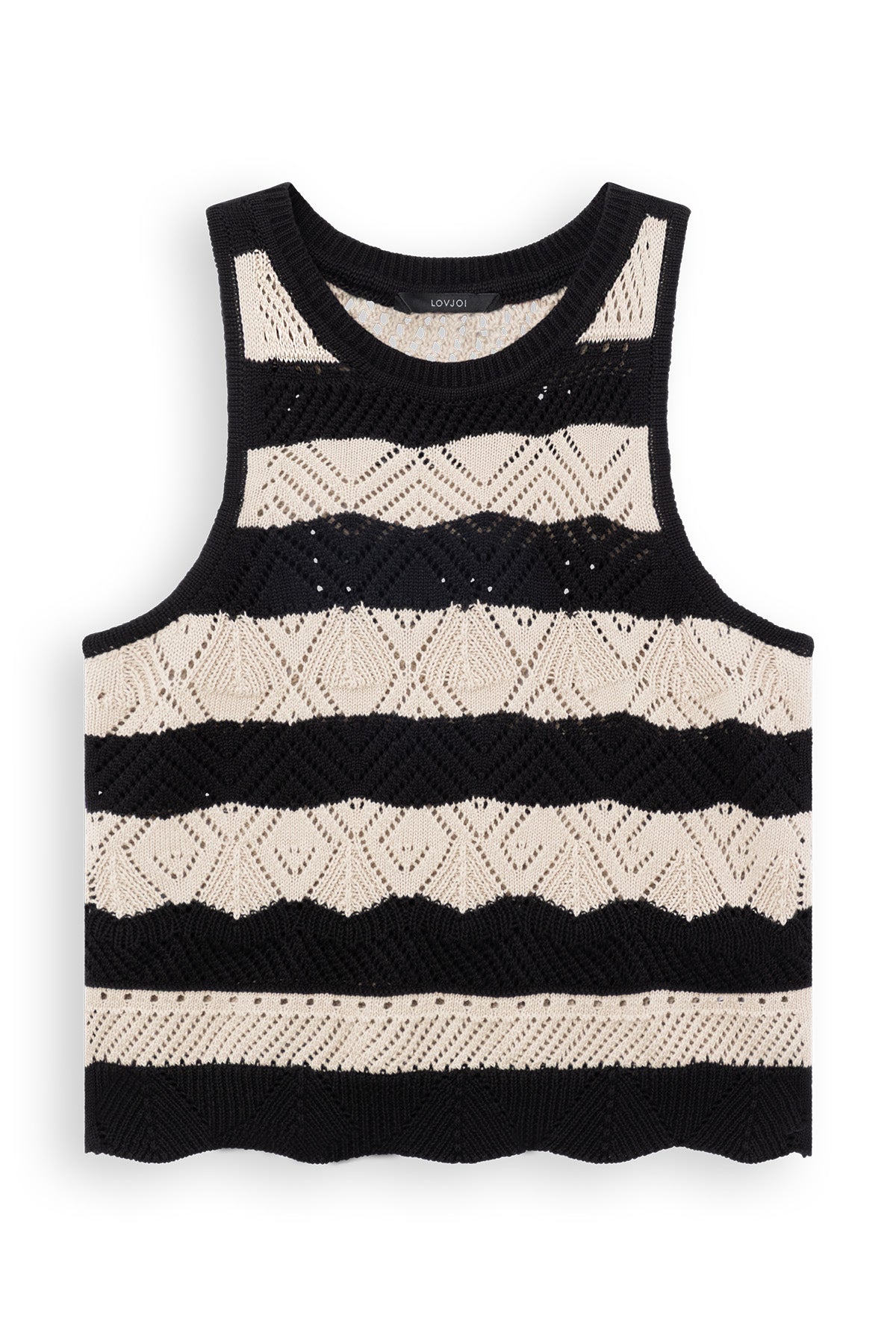 LOVJOI womens vegan Top Carya Black Sand