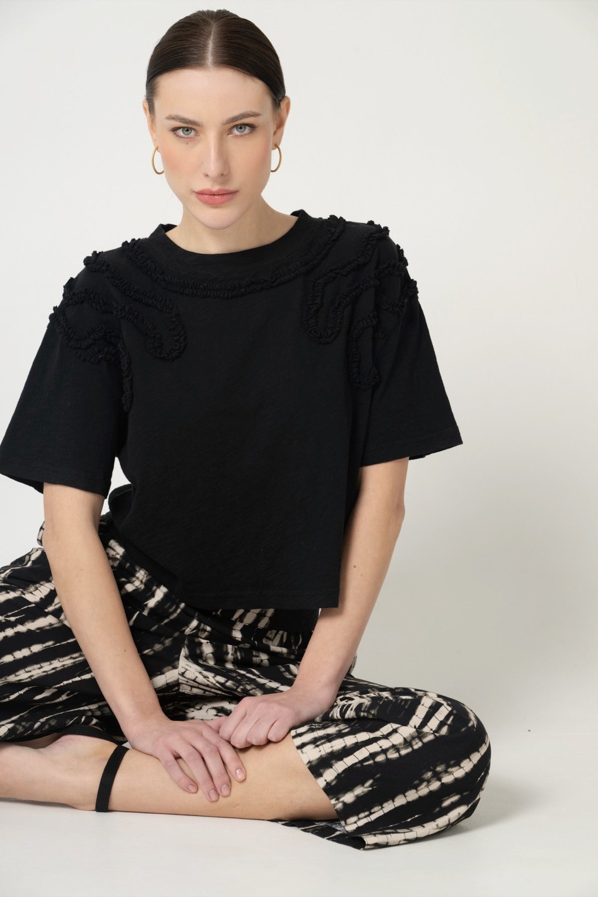 Lovjoi Damen vegan T-Shirt Mexine Schwarz