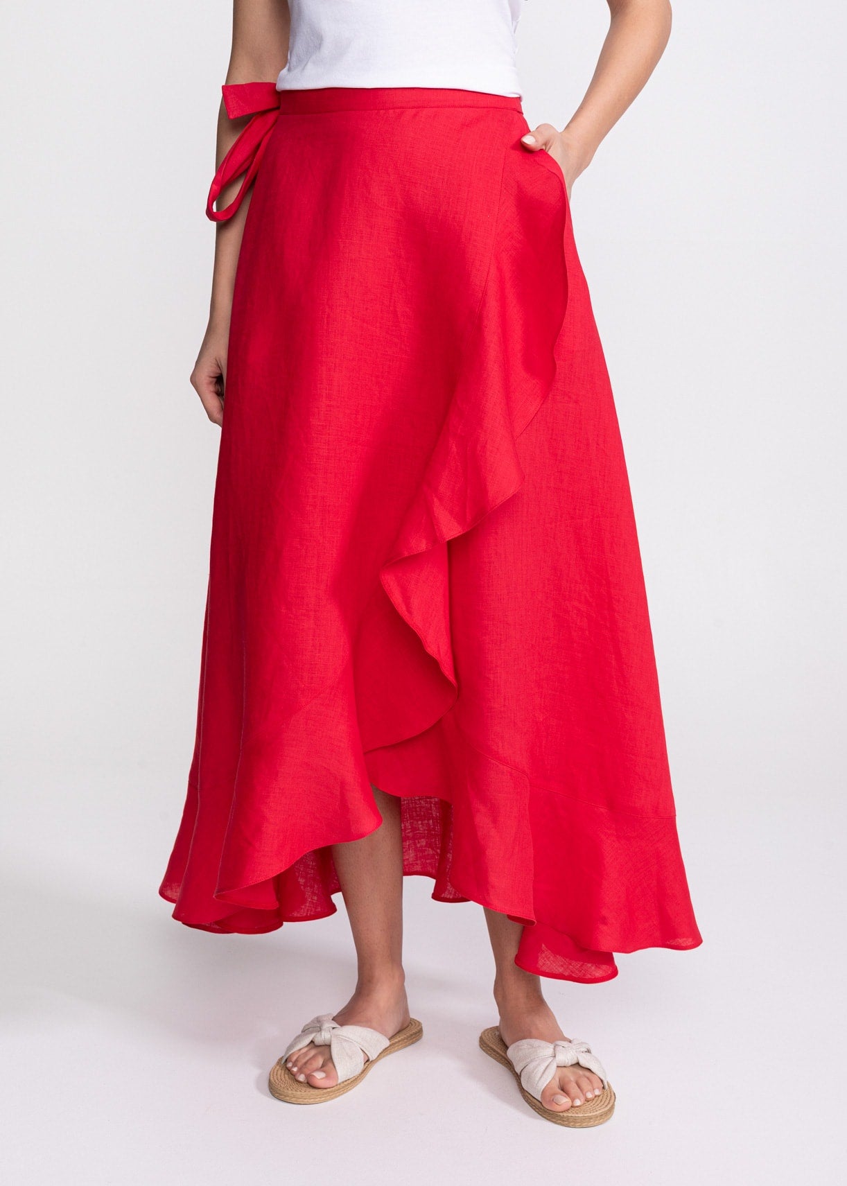 De IONESCU womens vegan Skirt Nera Red