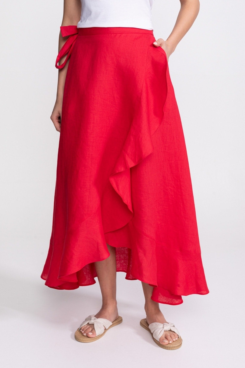 Image of De IONESCU dames vegan Rok Nera Rood