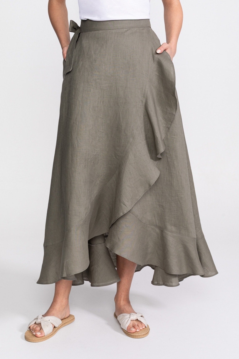 Image of De IONESCU dames vegan Rok Nera Khaki