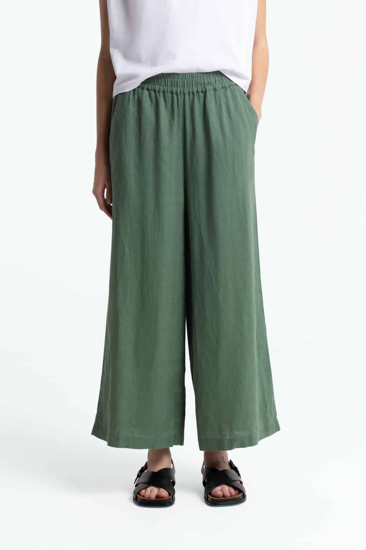Kings Of Indigo Damen vegan Hose Haselgr&Atilde;&frac14;n