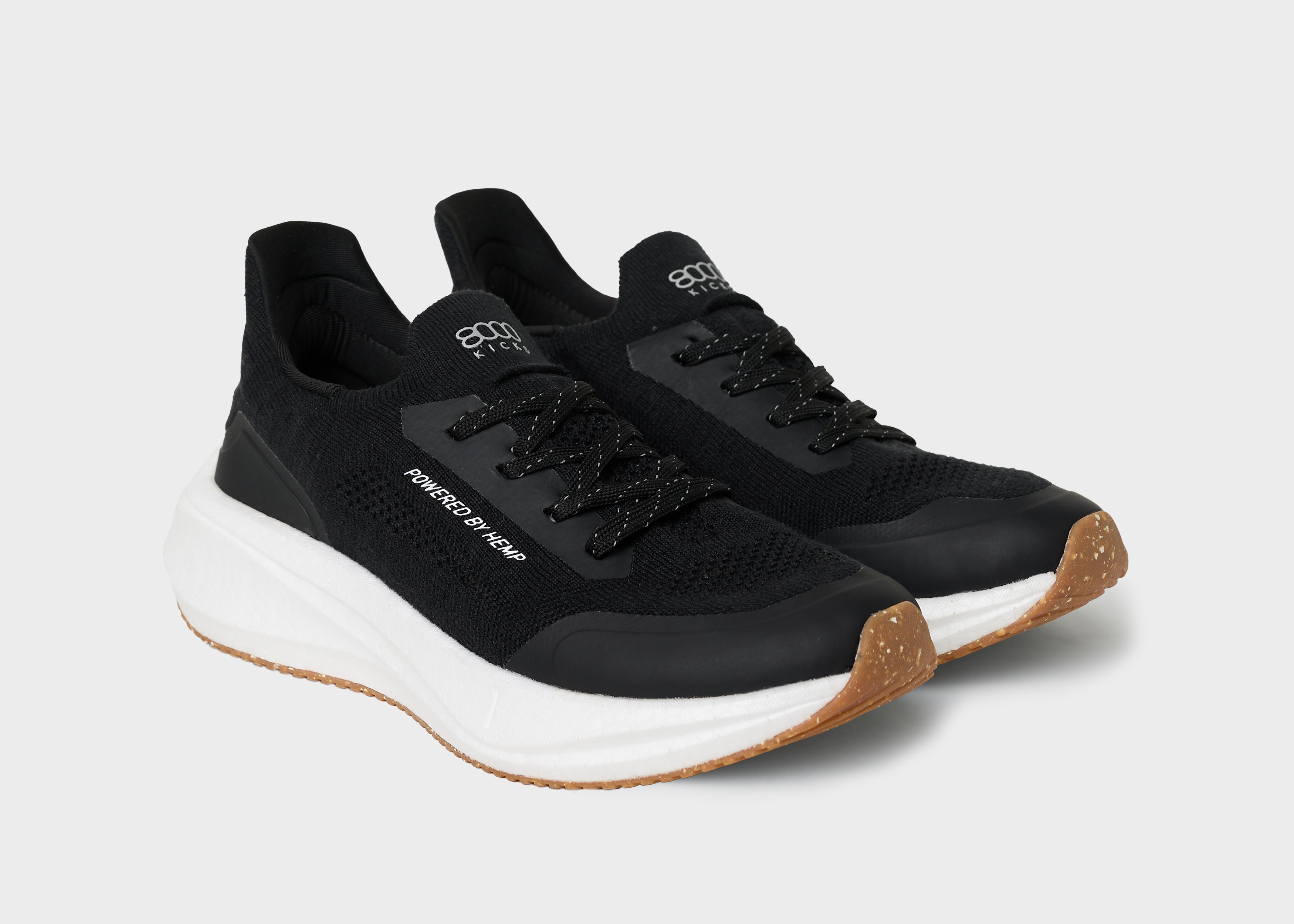 8000kicks EU womens vegan Shoes Women Runners Black/ White