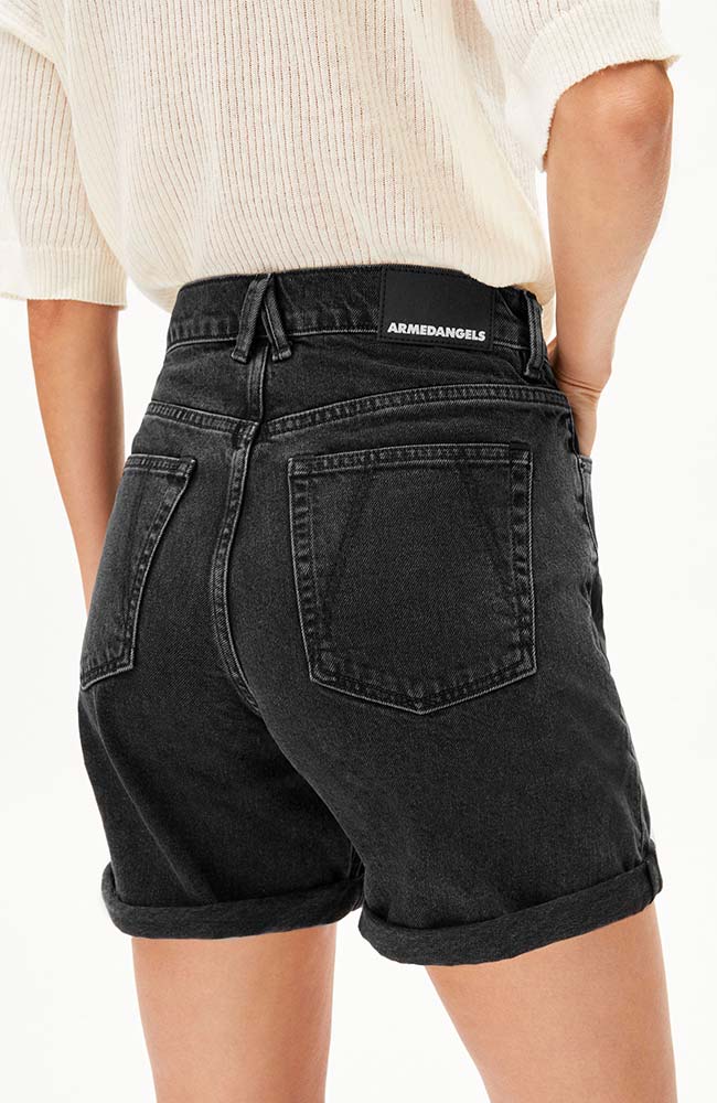 ARMEDANGELS womens vegan Denim Shorts Sheaari Ebony Black
