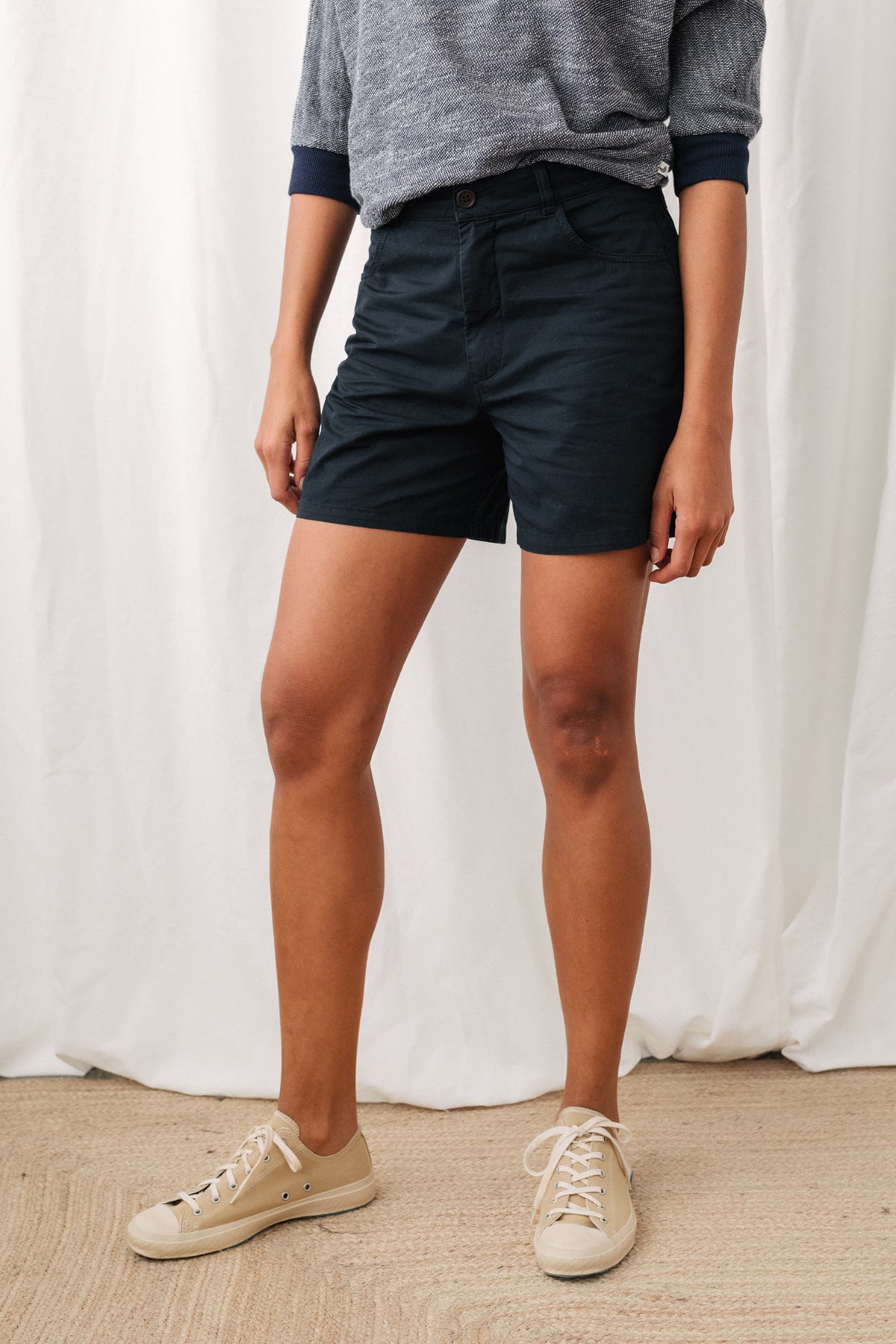 TWOTHIRDS Damen vegan Shorts Yonaguni Navy