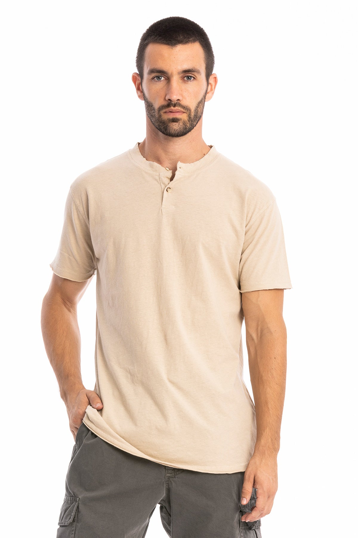 Image of RAVENS VIEW IBIZA mannen vegan T-Shirt Duinen Woestijn Zand