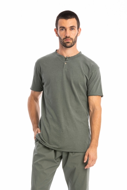 RAVENS VIEW IBIZA Herren vegan T-Shirt Dune Olivgr&Atilde;&frac14;n