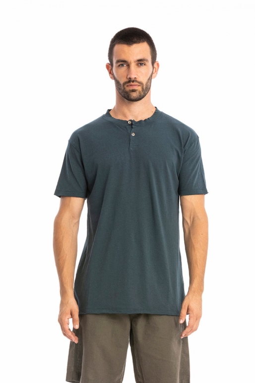 RAVENS VIEW IBIZA Herren vegan T-Shirt Dune Ocean Blue