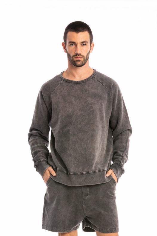 RAVENS VIEW IBIZA Herren vegan Sweatshirt Roc Carbon Wash