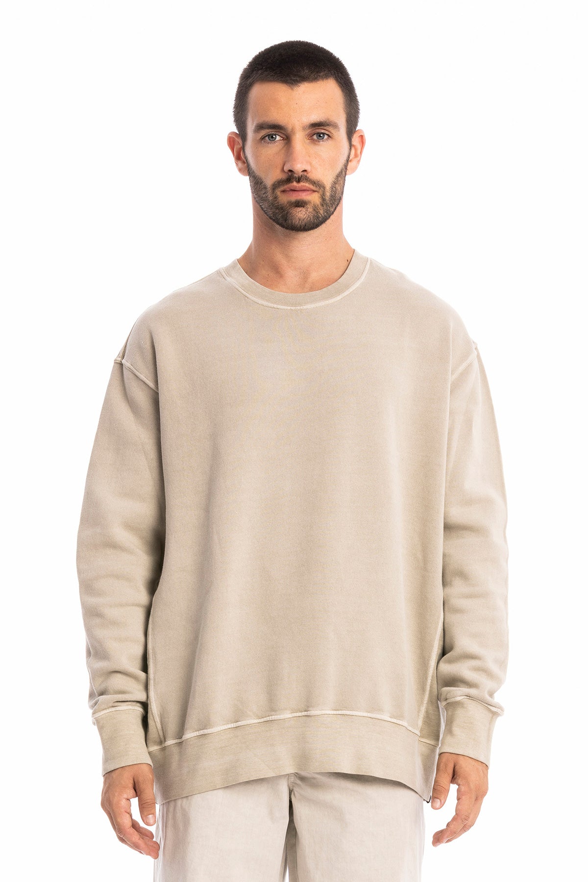 Image of RAVENS VIEW IBIZA mannen vegan Sweatshirt Mistral Ash Stone