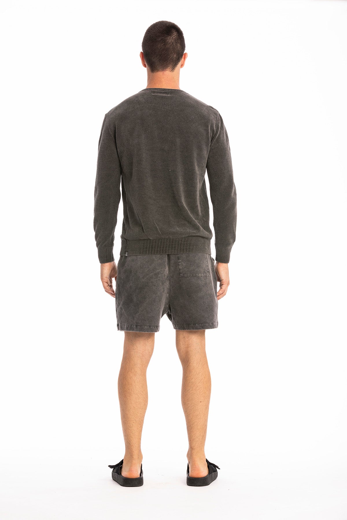 RAVENS VIEW IBIZA men vegan Knit Sweater Keanu Anthracite