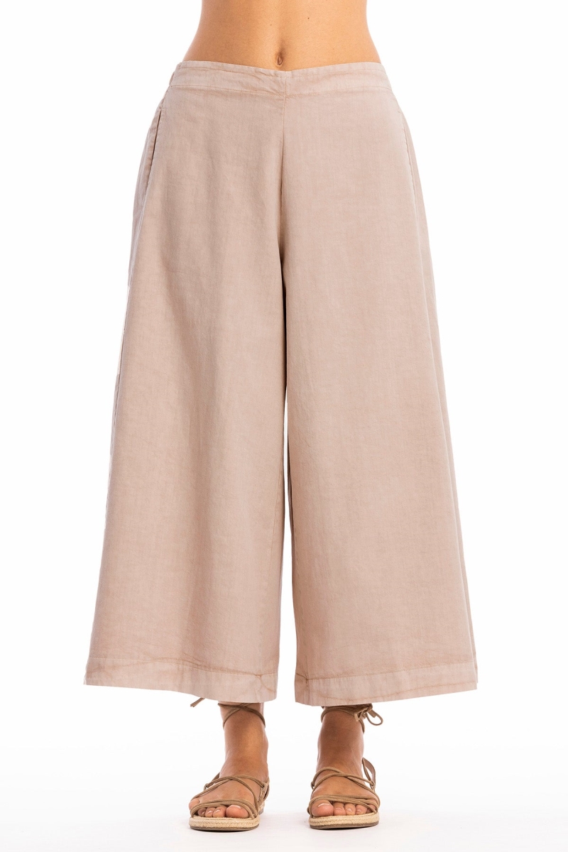 RAVENS VIEW IBIZA Damen vegan Hose Paloma Taupe Braun