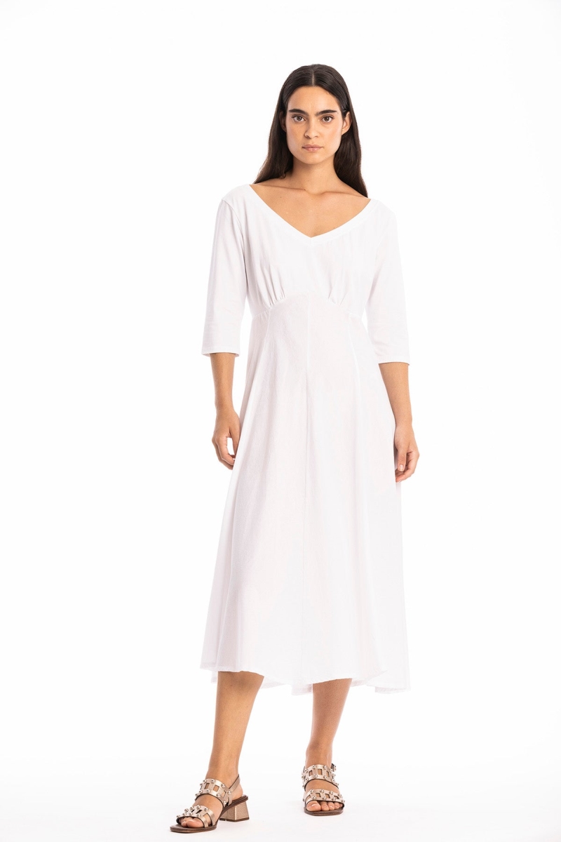RAVENS VIEW IBIZA Damen vegan Kleid Lima Ls Wei&Atilde;Ÿ