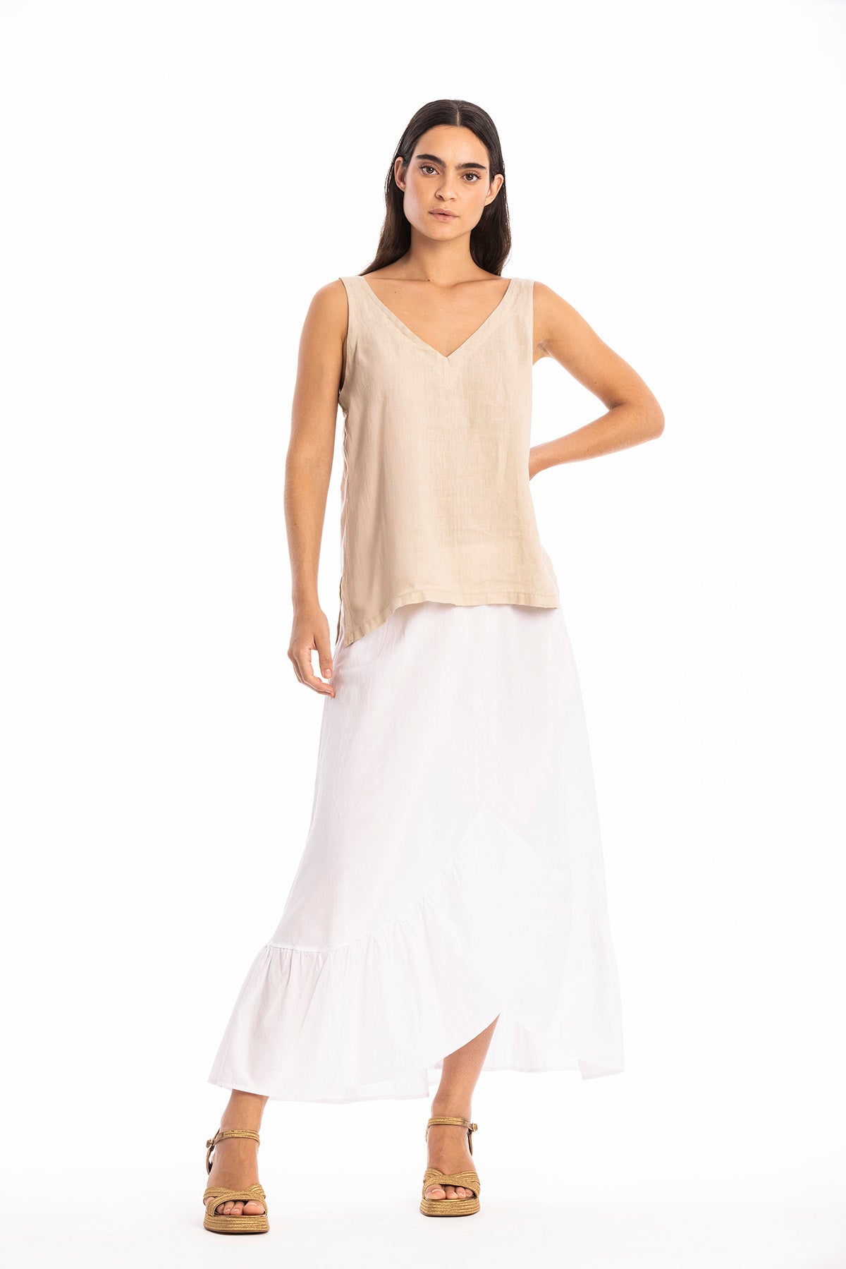 RAVENS VIEW IBIZA womens vegan Skirt Goa White