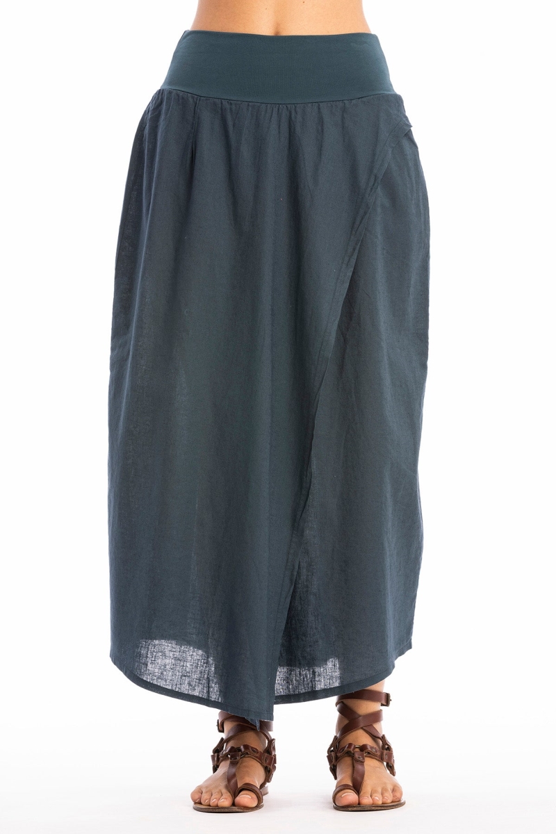 Image of RAVENS VIEW IBIZA dames vegan Rok Lizzy Oceaanblauw