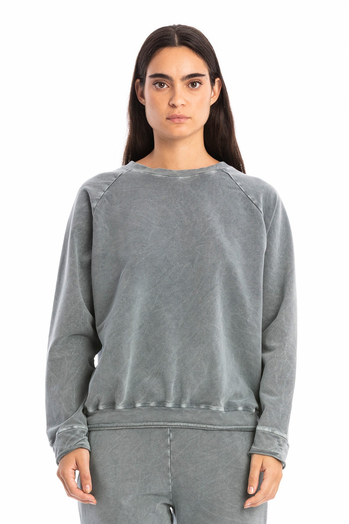 RAVENS VIEW IBIZA Damen vegan Sweatshirt Ona Faded Blue