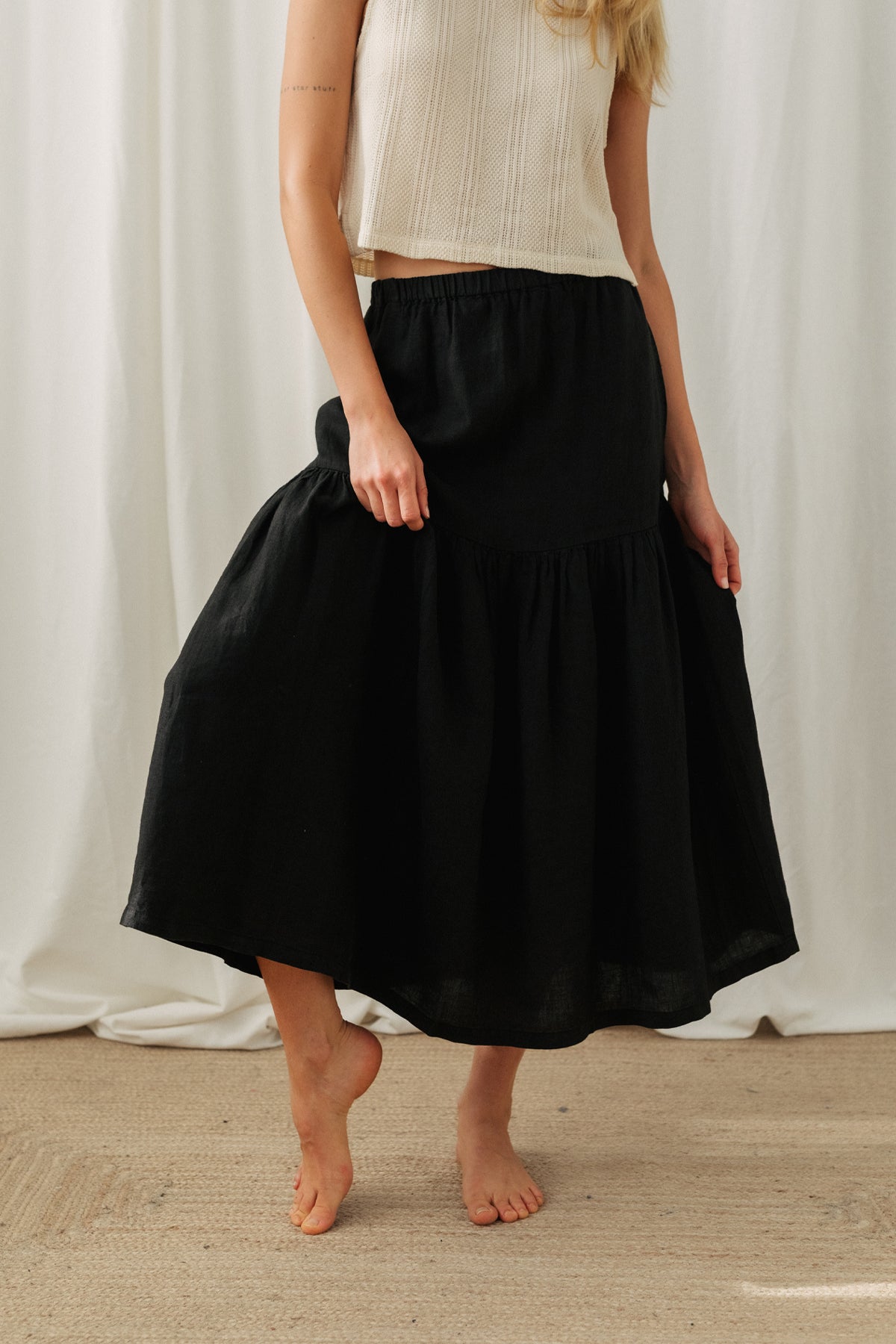 Image of TWOTHIRDS dames vegan Rok Lehman Zwart