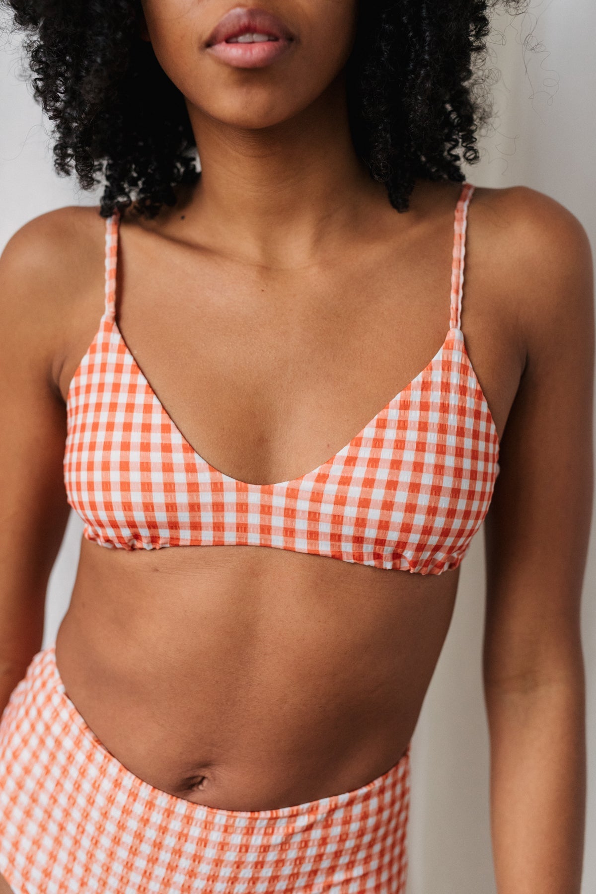 TWOTHIRDS Damen vegan Bikinioberteil Gannet Top Vichy Rot