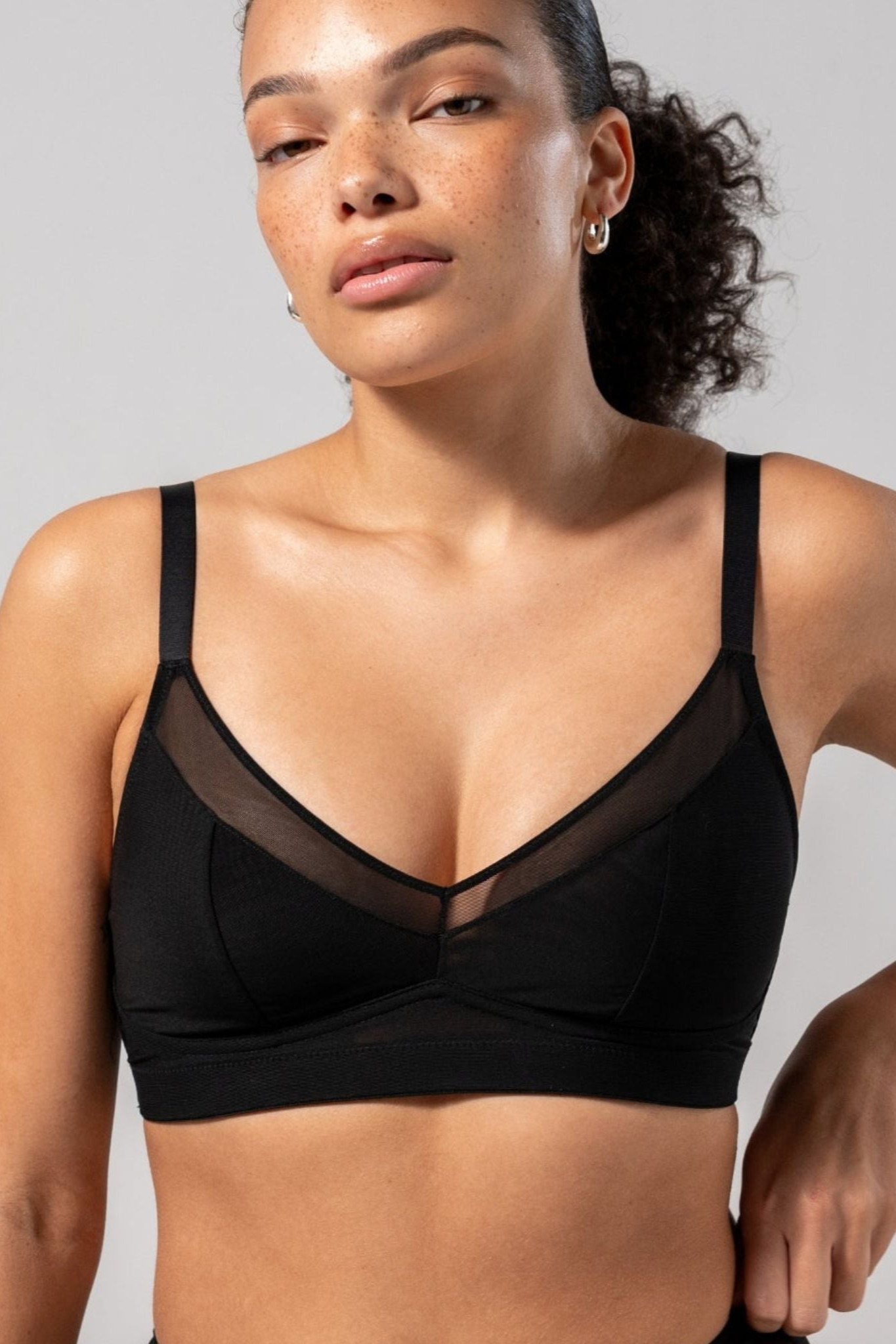 Image of Understatement dames vegan Bh Mesh Ondersteuning Zwart