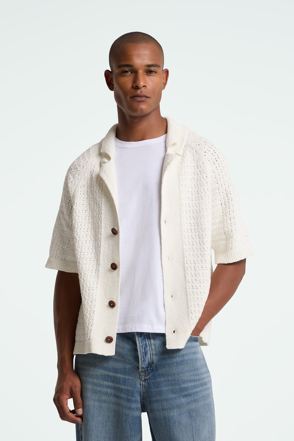 Kings Of Indigo Herren vegan Cardigan Egino Wei&Atilde;Ÿ