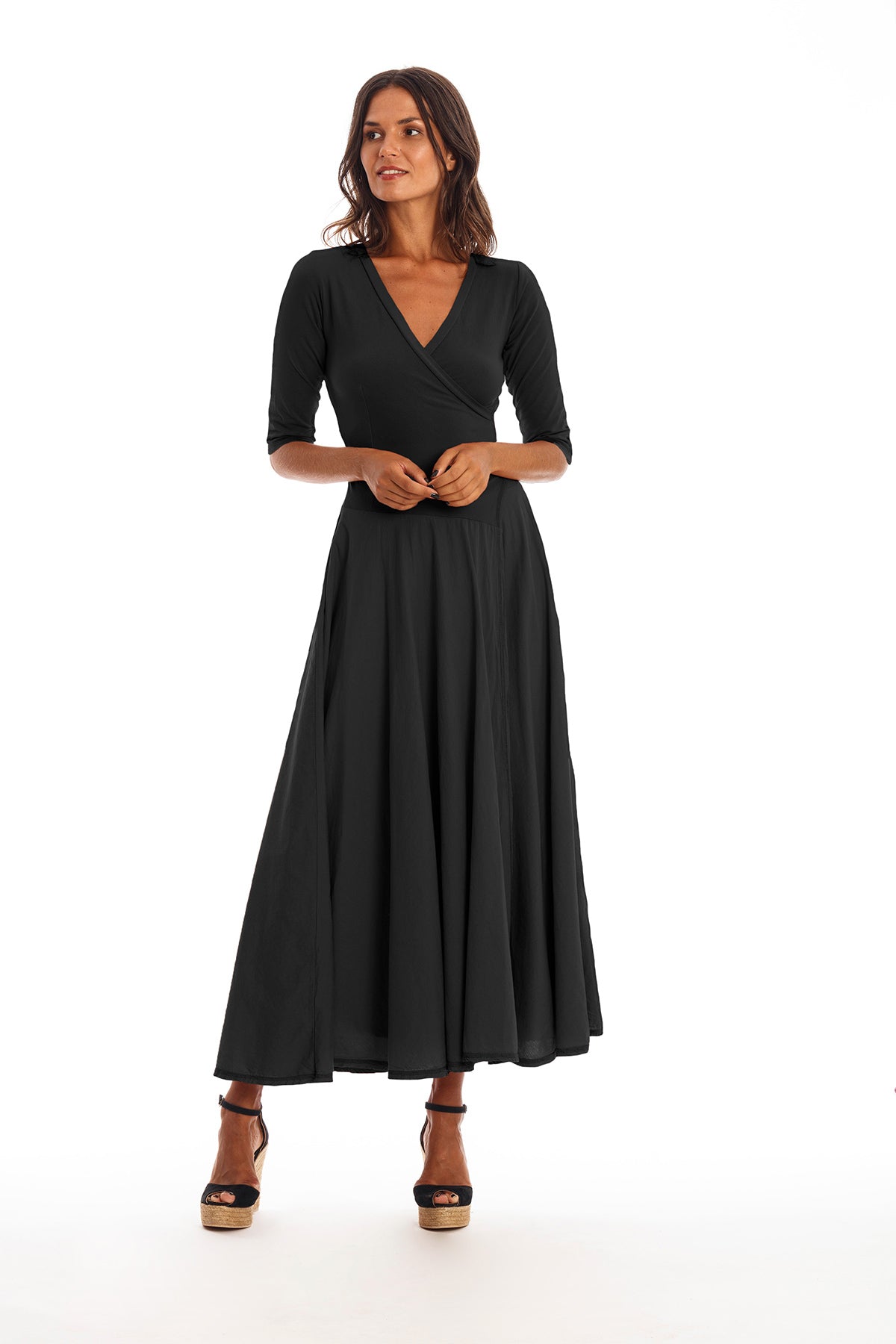 RAVENS VIEW IBIZA Damen vegan Kleid Veronika Schwarz