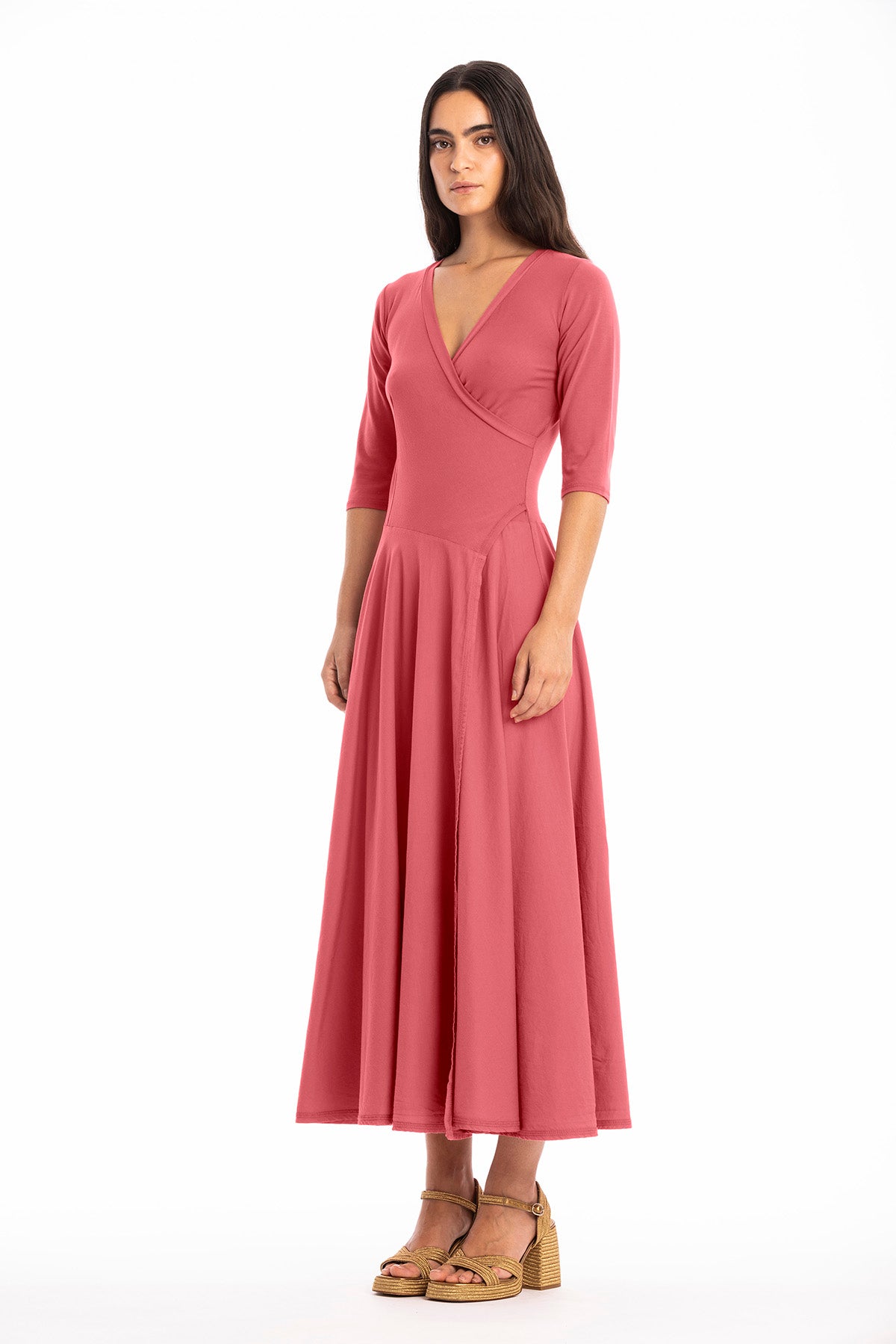 RAVENS VIEW IBIZA womens vegan Dress Veronika Clay Red