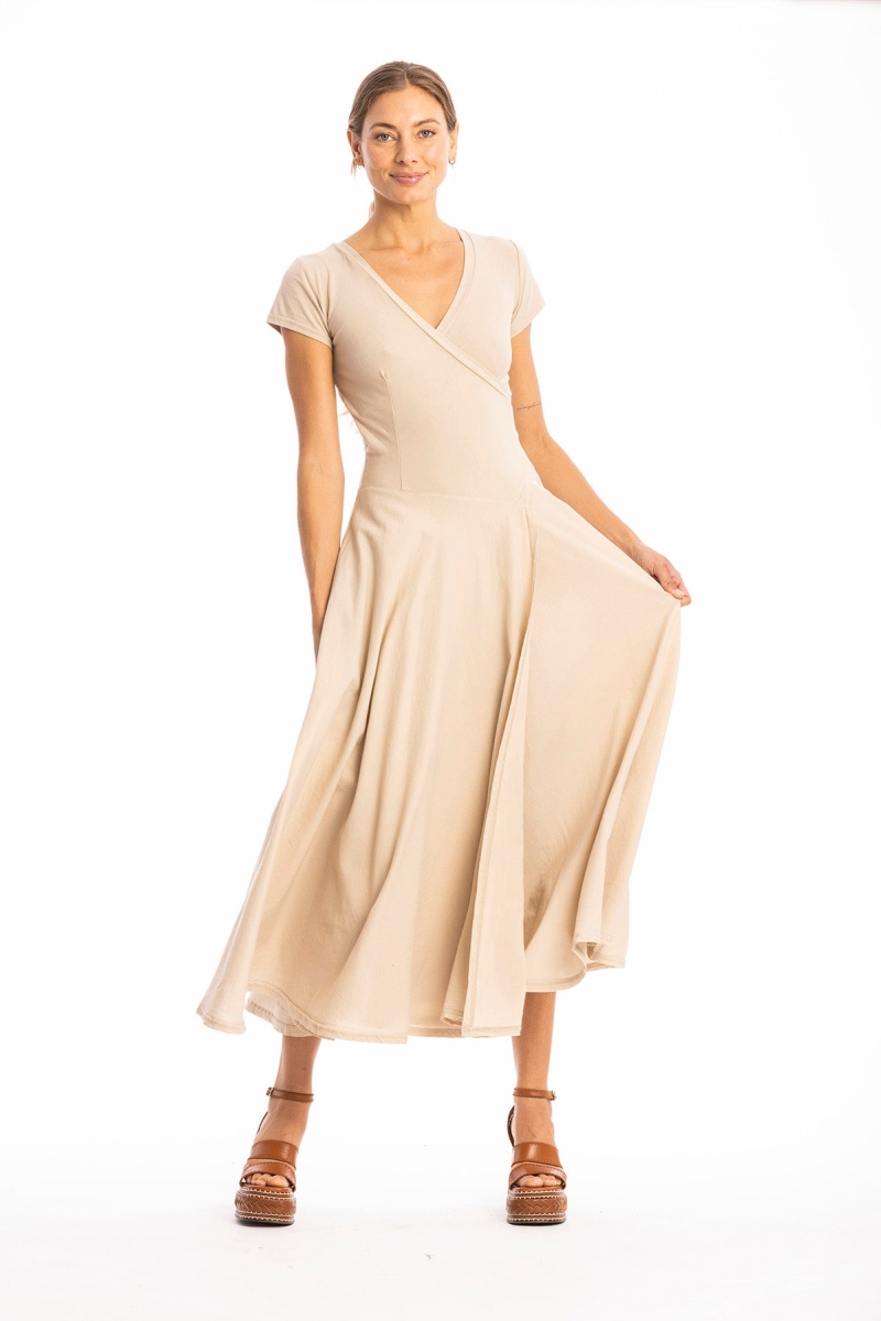 RAVENS VIEW IBIZA womens vegan Dress Veronika St Desert Sand