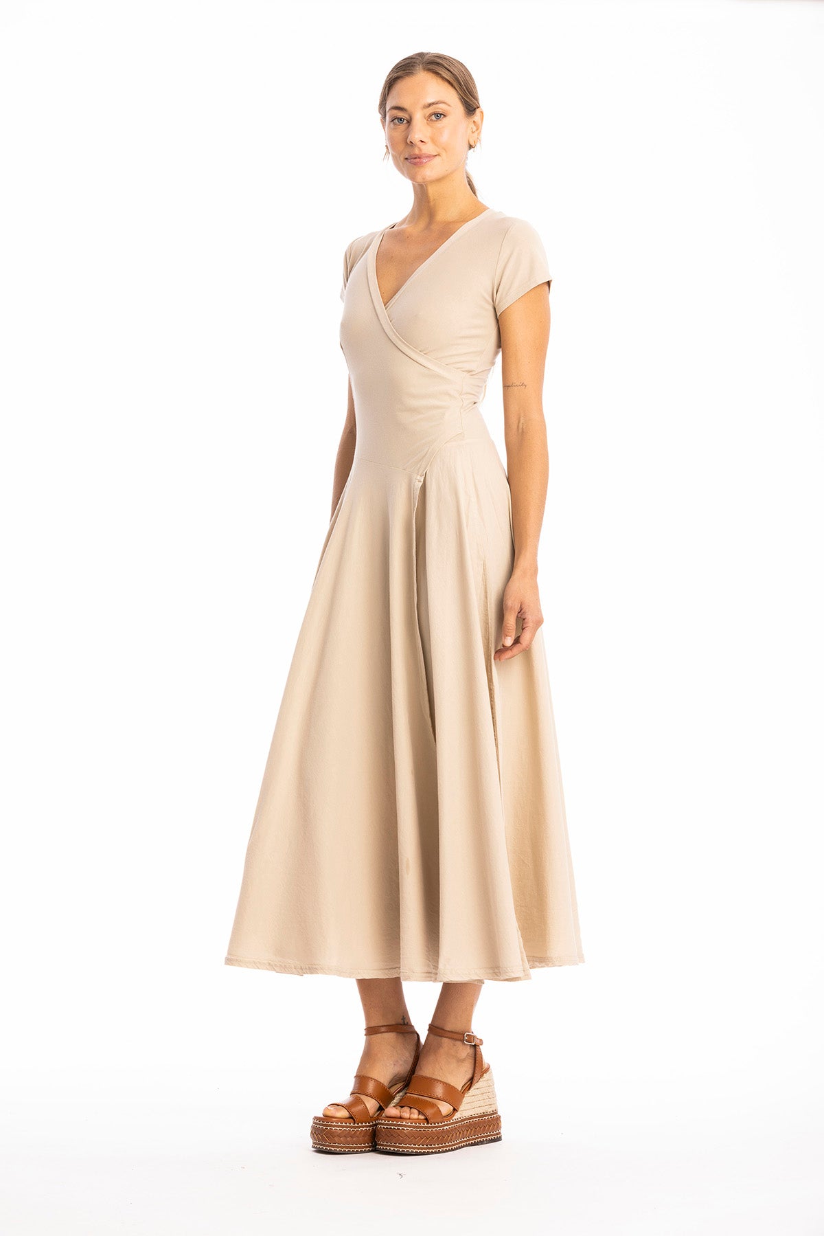 RAVENS VIEW IBIZA womens vegan Dress Veronika St Desert Sand