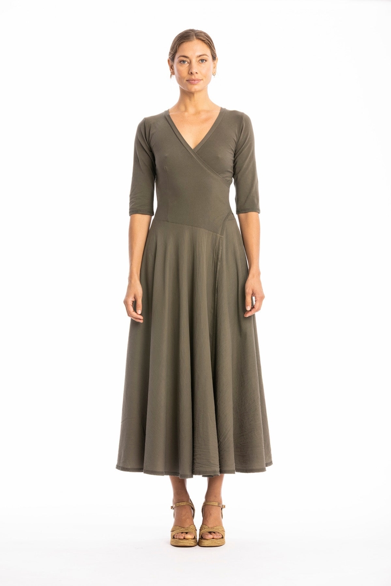 RAVENS VIEW IBIZA Damen vegan Kleid Veronika Bison Braun