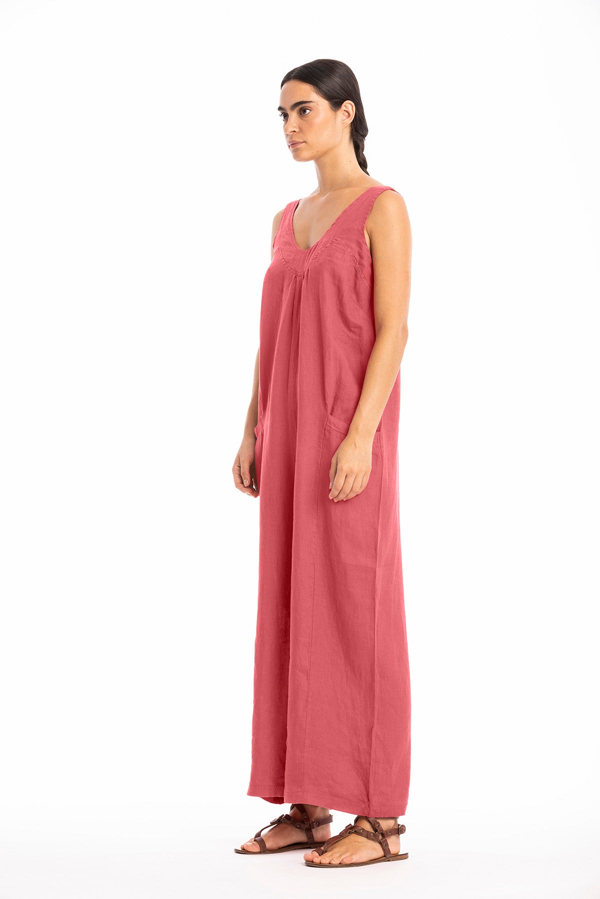 RAVENS VIEW IBIZA womens vegan Jumpsuit Aura Clay Red