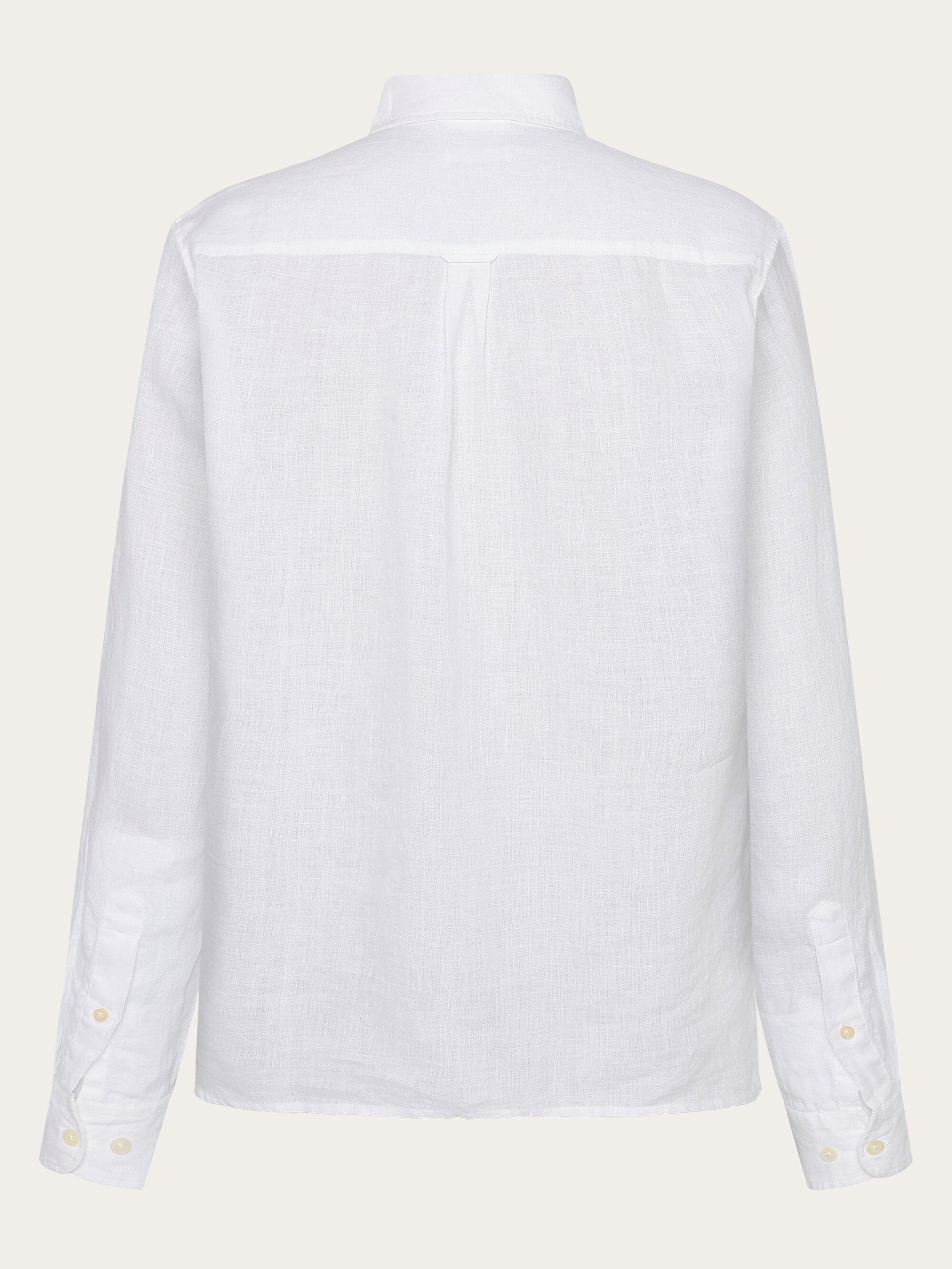 KnowledgeCotton Apparel men vegan Shirt Custom Fit Bright White