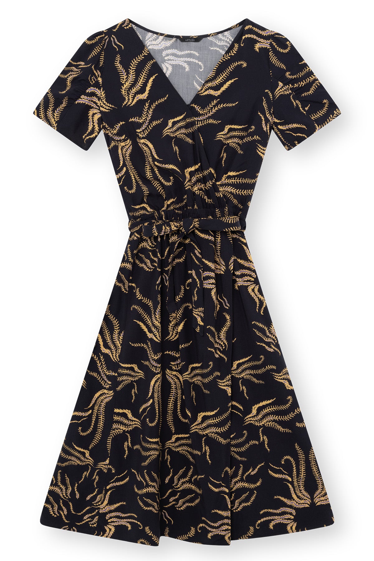 LOVJOI womens vegan Dress Anouka Soft Vines Dark
