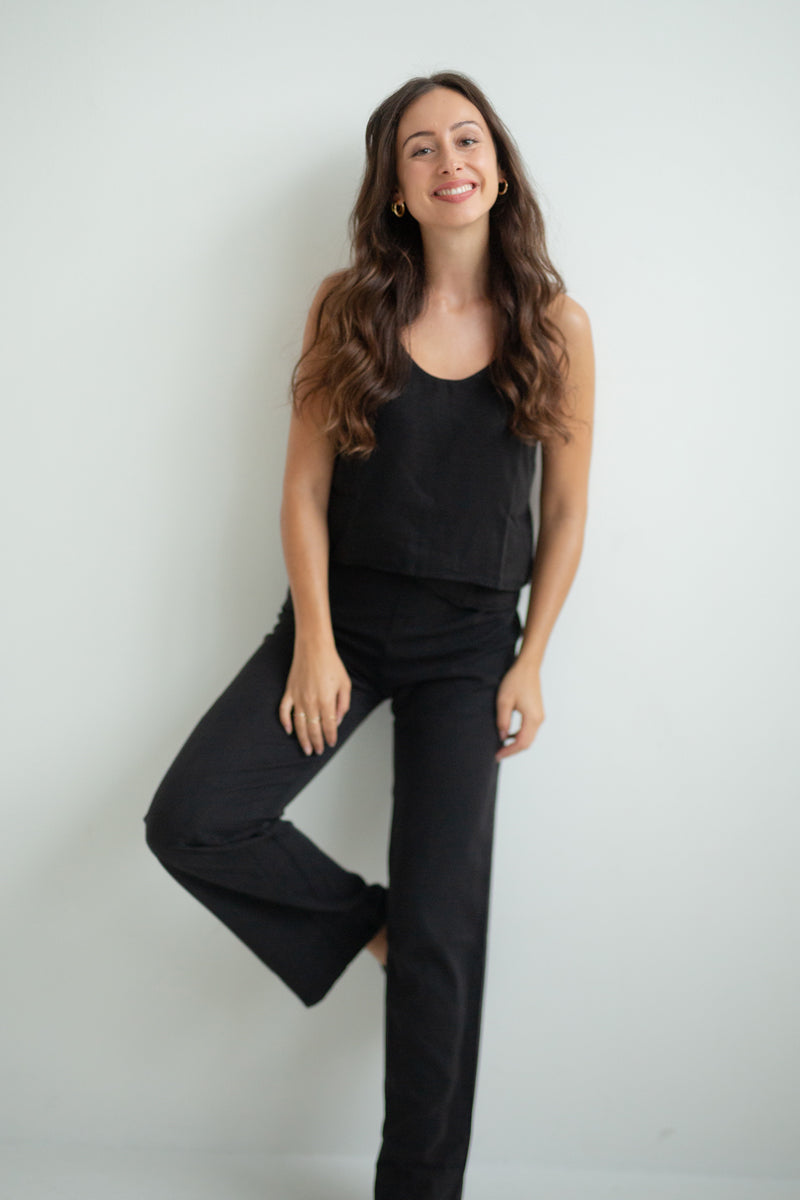 Marenika womens vegan Top Emma Black