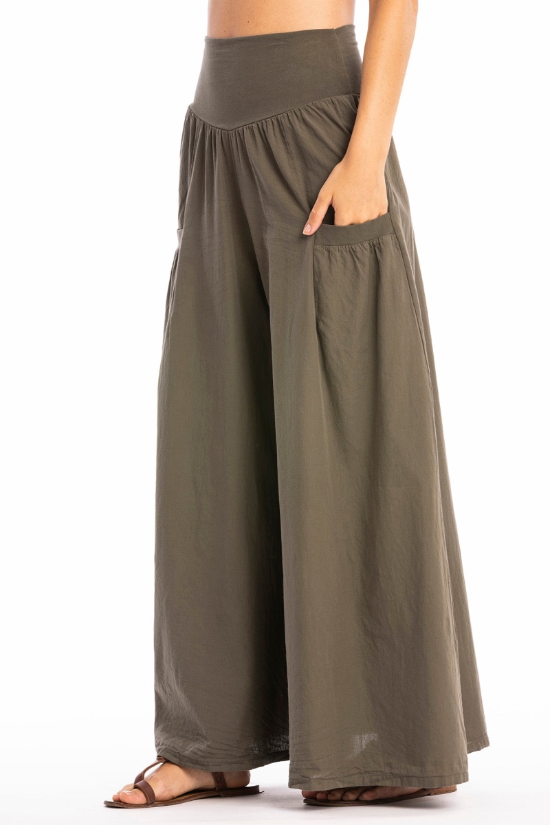 RAVENS VIEW IBIZA Damen vegan Hose Funky Rock Bison Braun