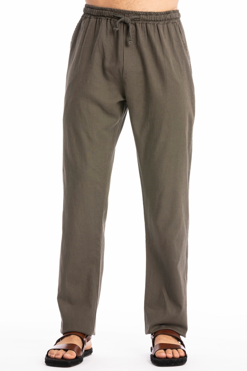 RAVENS VIEW IBIZA men vegan Pants Lucas Bison Brown