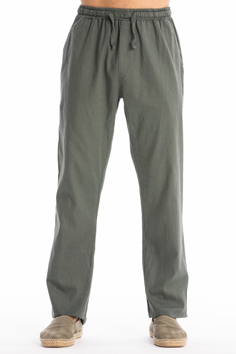 RAVENS VIEW IBIZA men vegan Pants Lucas Olive Green